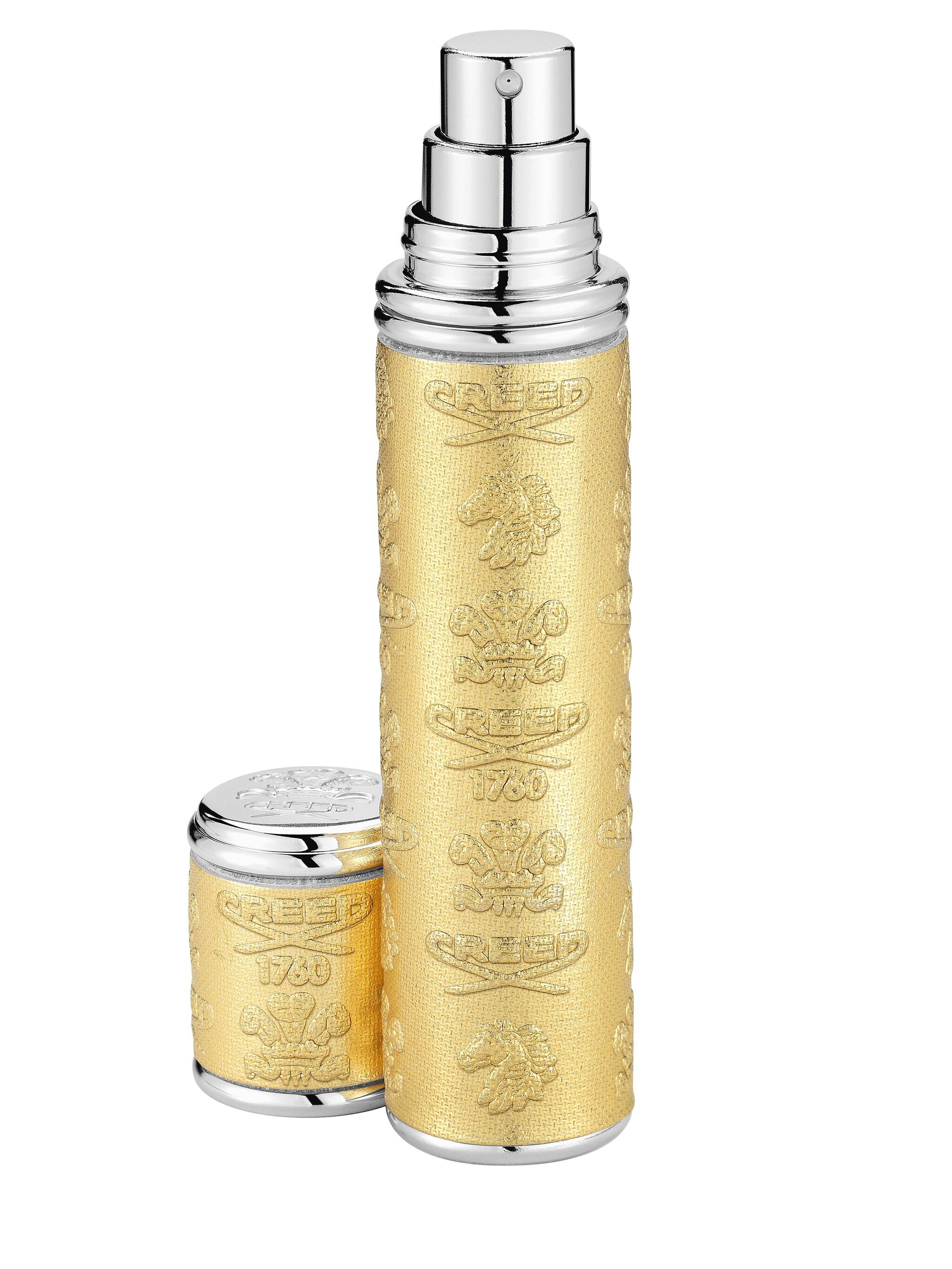 Creed Gold with Silver Trim Leather Pocket Atomizer