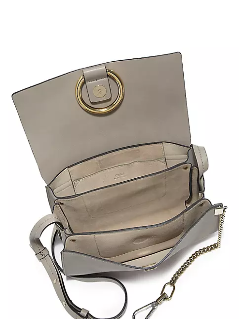 Shop Chloé Small Faye Leather & Suede Shoulder Bag