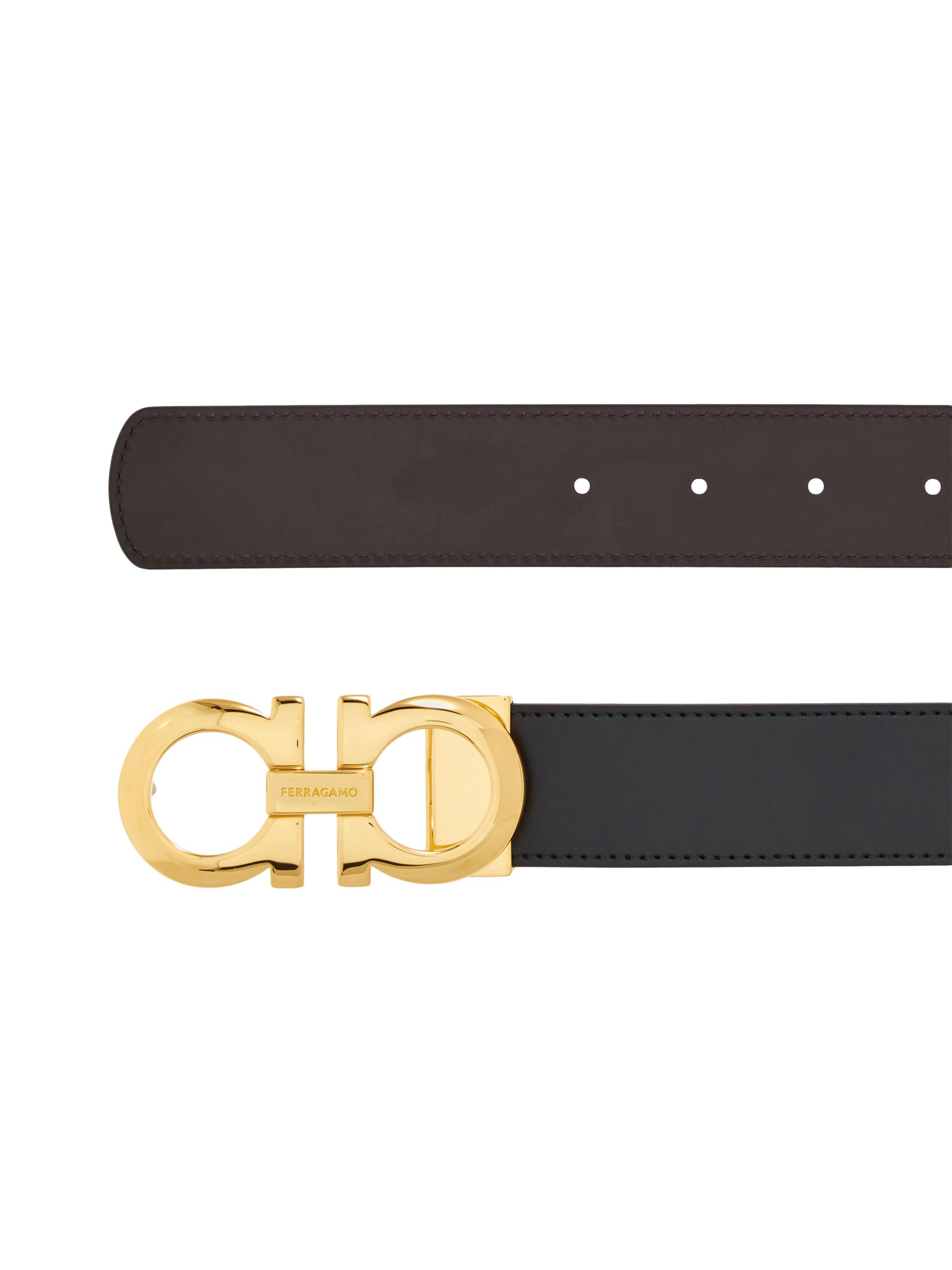 FERRAGAMO Gancini Buckle Adjustable Cut-to-Size Reversible Belt