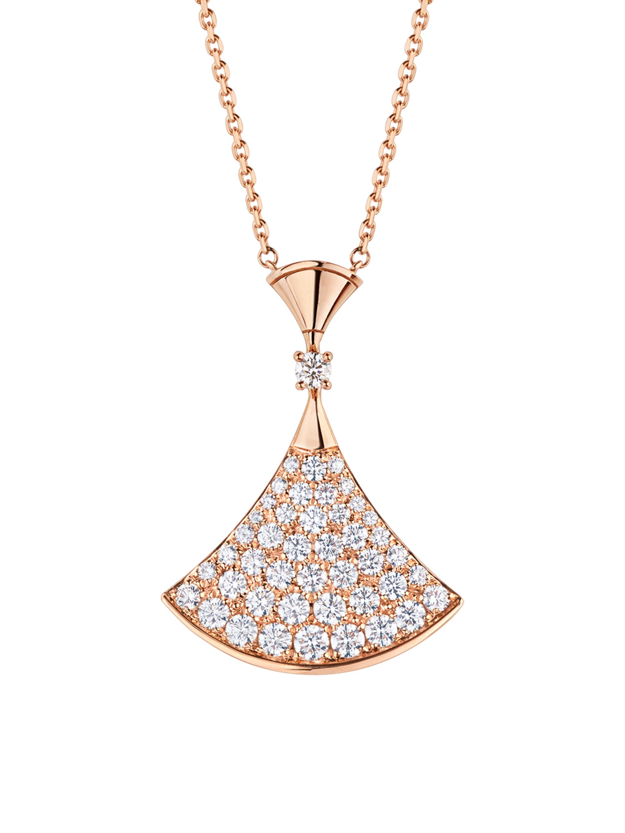BVLGARI Women's Divas' Dream 18K Rose Gold & Diamond Pavé Pendant Necklace - Rose Gold