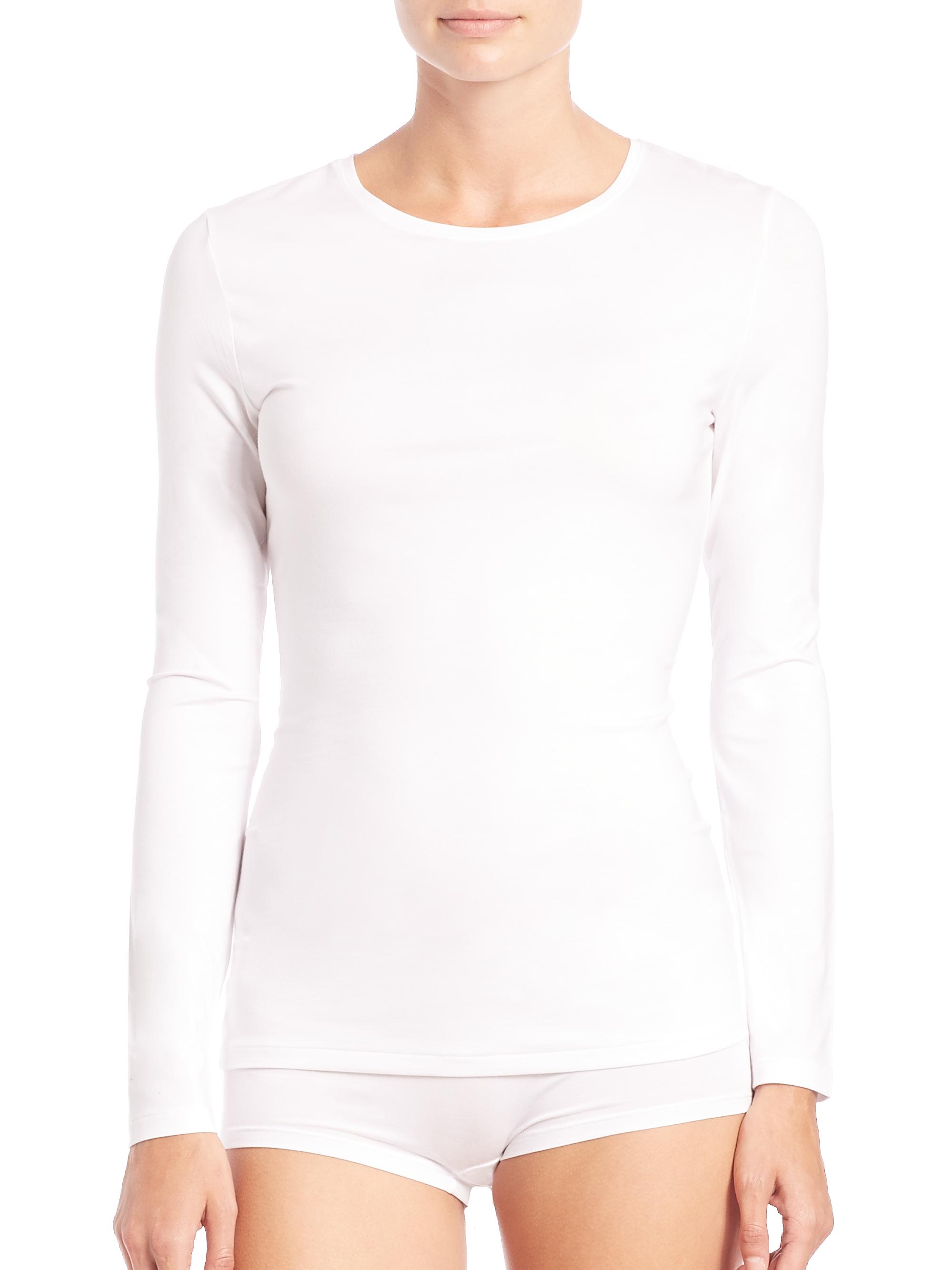 Hanro Women's Soft Touch Long-Sleeve Top - White