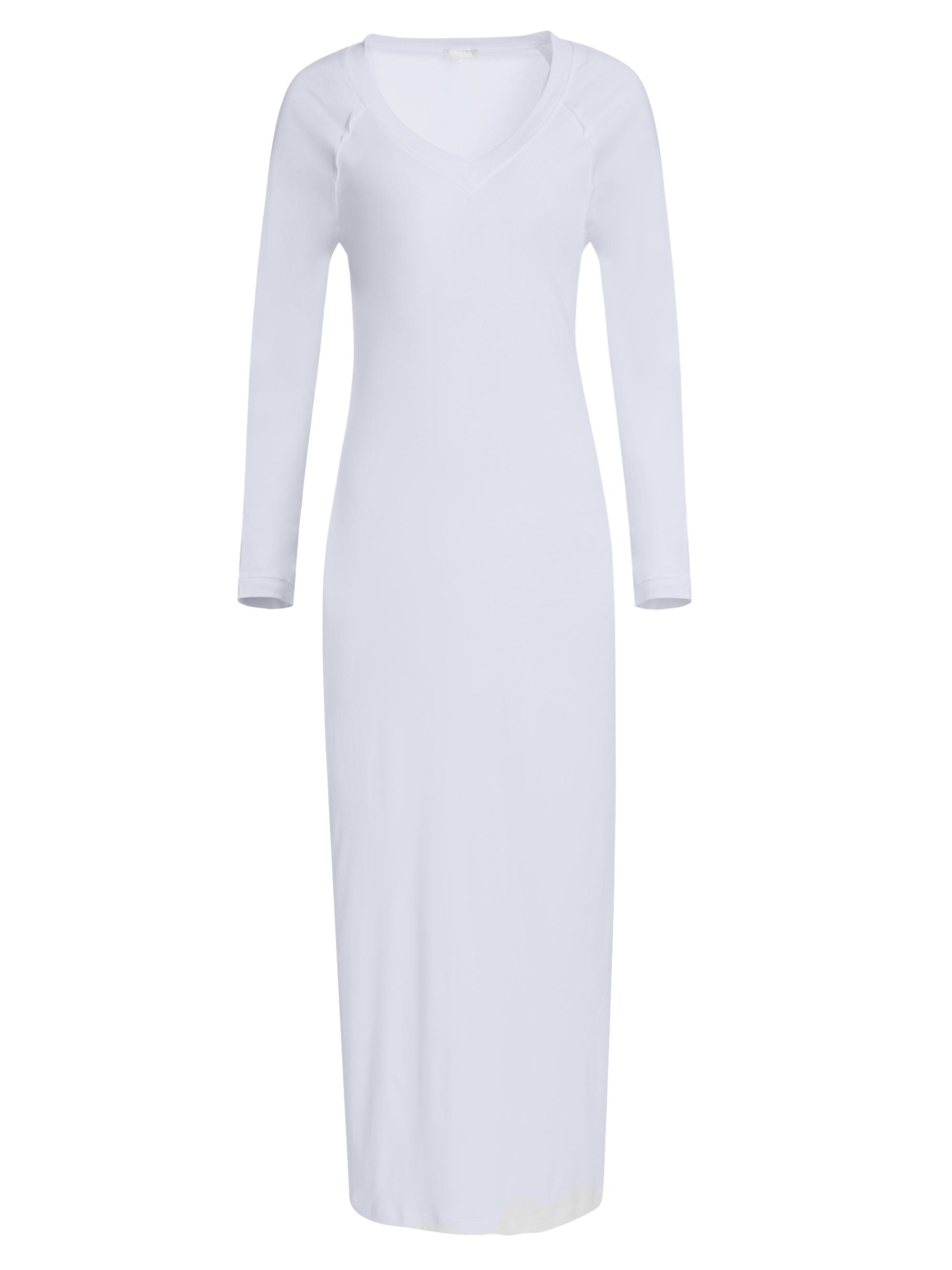 Hanro Women's Pure Essence Long-Sleeve Gown - Blue Glow