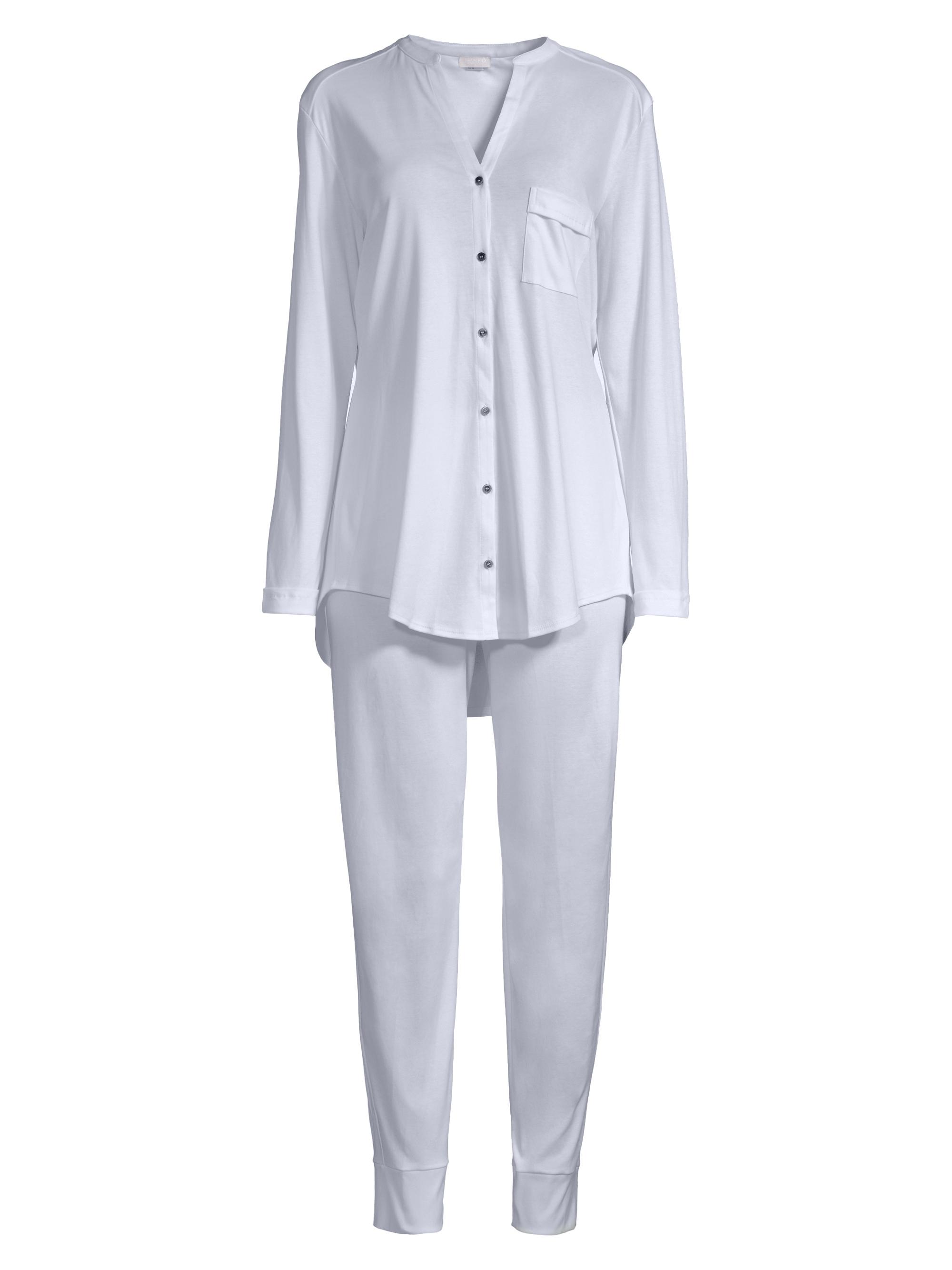 Hanro Women's Pure Essence Cotton Pajamas - Blue Glow