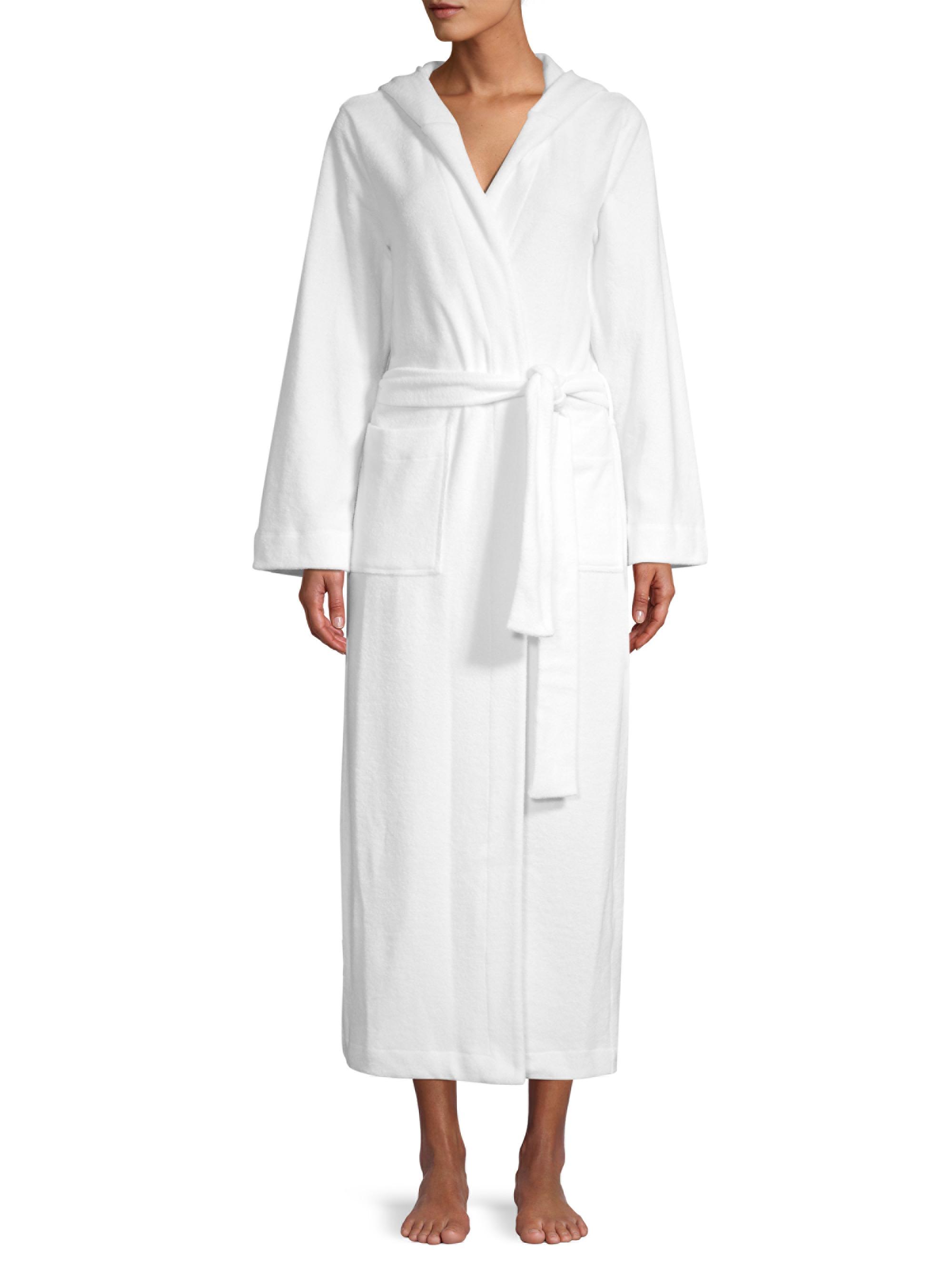 Hanro Robe Selection Hooded Long Plush Robe | Saks Fifth Avenue