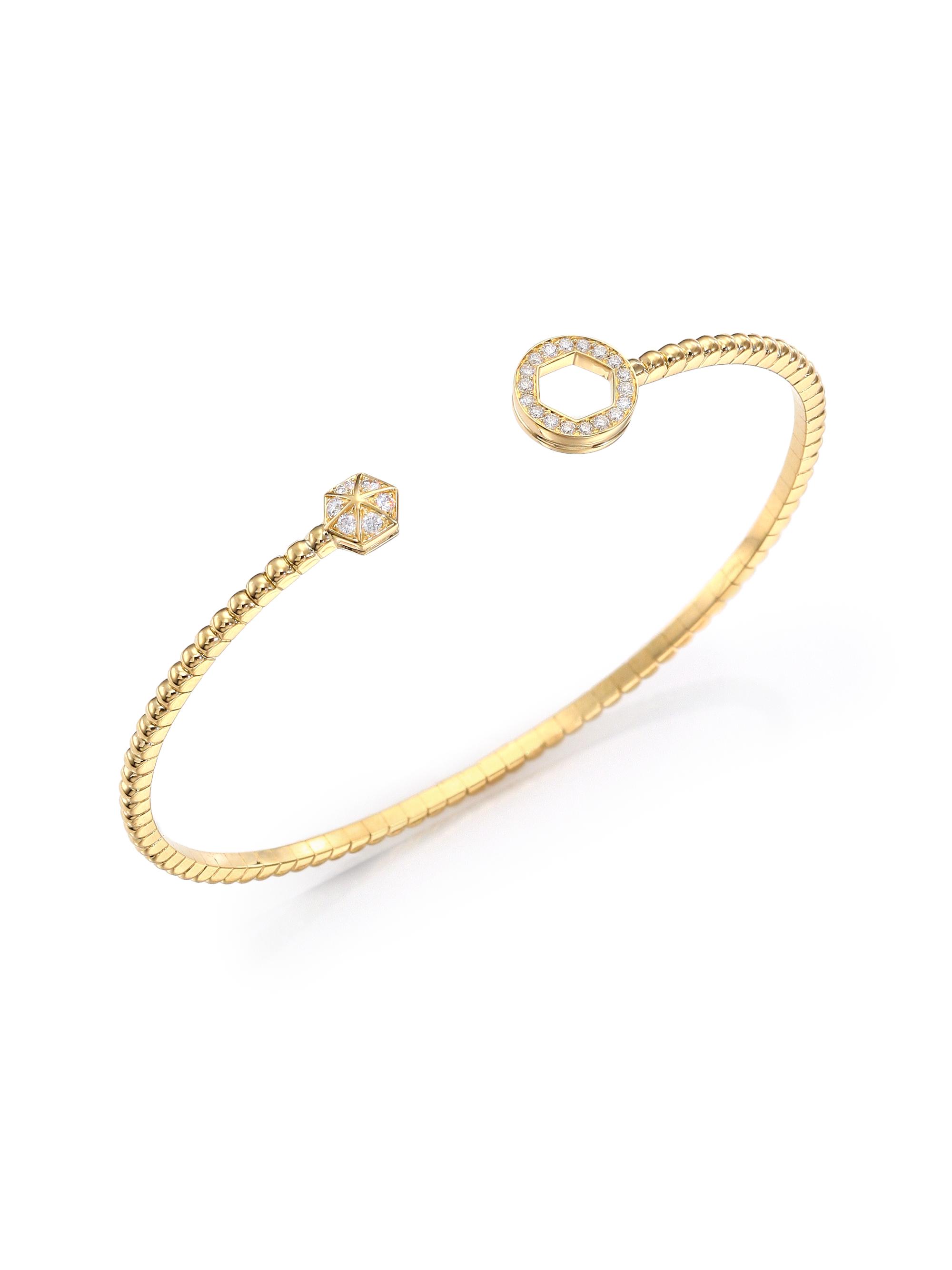 Marli Women's Astrid Diamond & 18K Yellow Gold Circle Cuff Bracelet - Gold