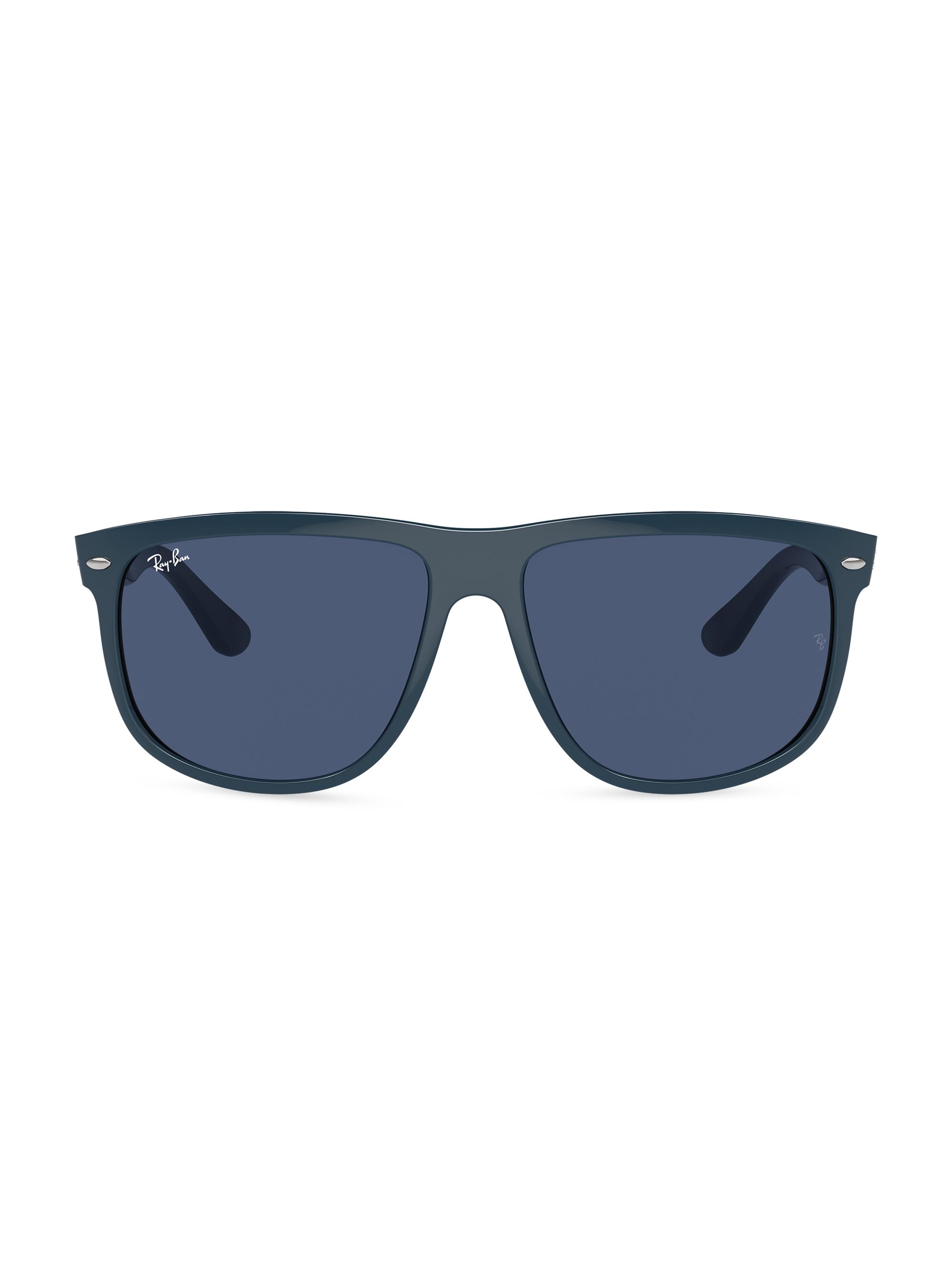 Ray-Ban Men's RB4147 60MM Flat-Top Boyfriend Wayfarer Sunglasses - Dark Blue