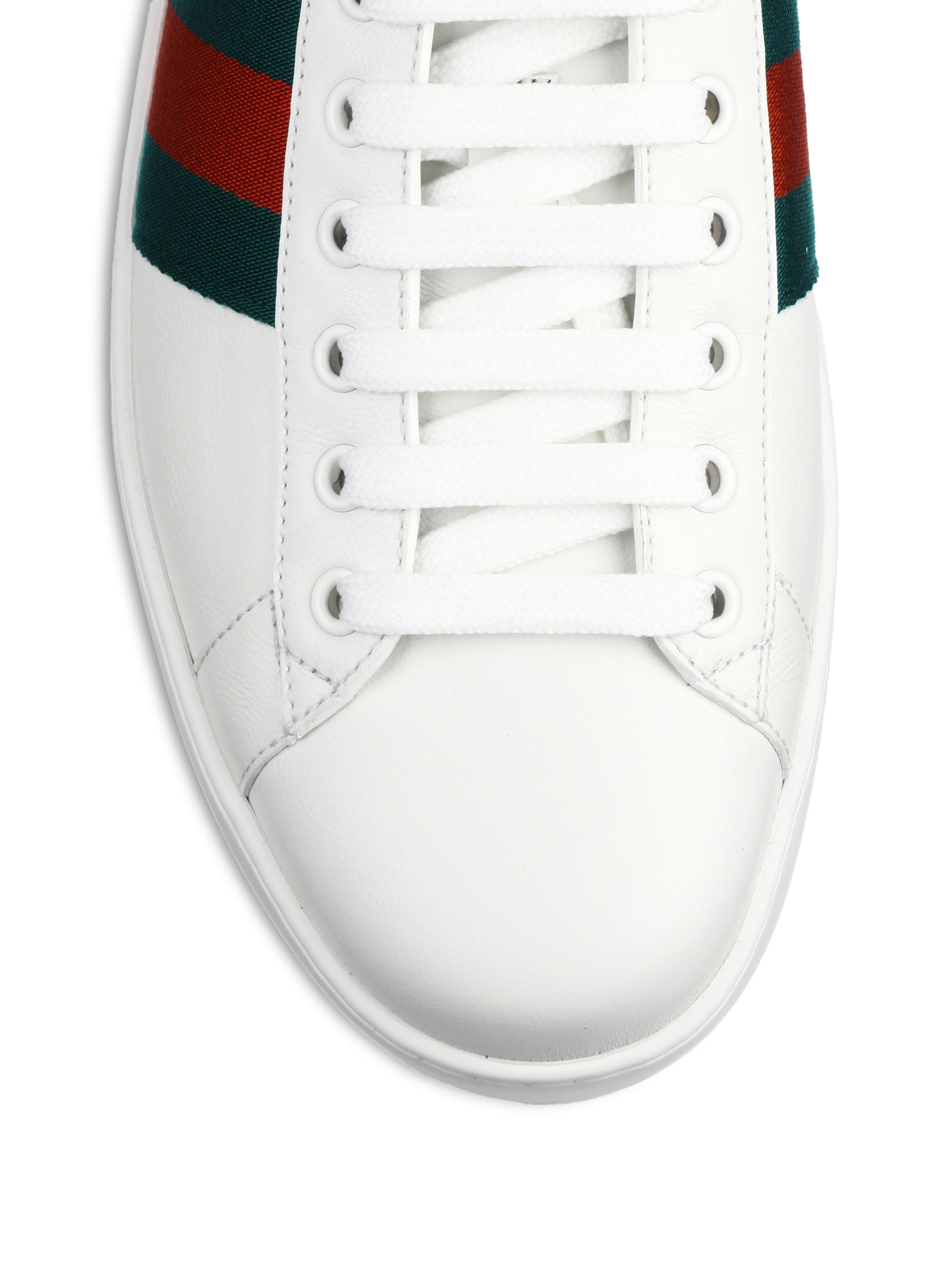 Gucci New Ace Crocodile-Embossed Sneakers | Saks Fifth Avenue