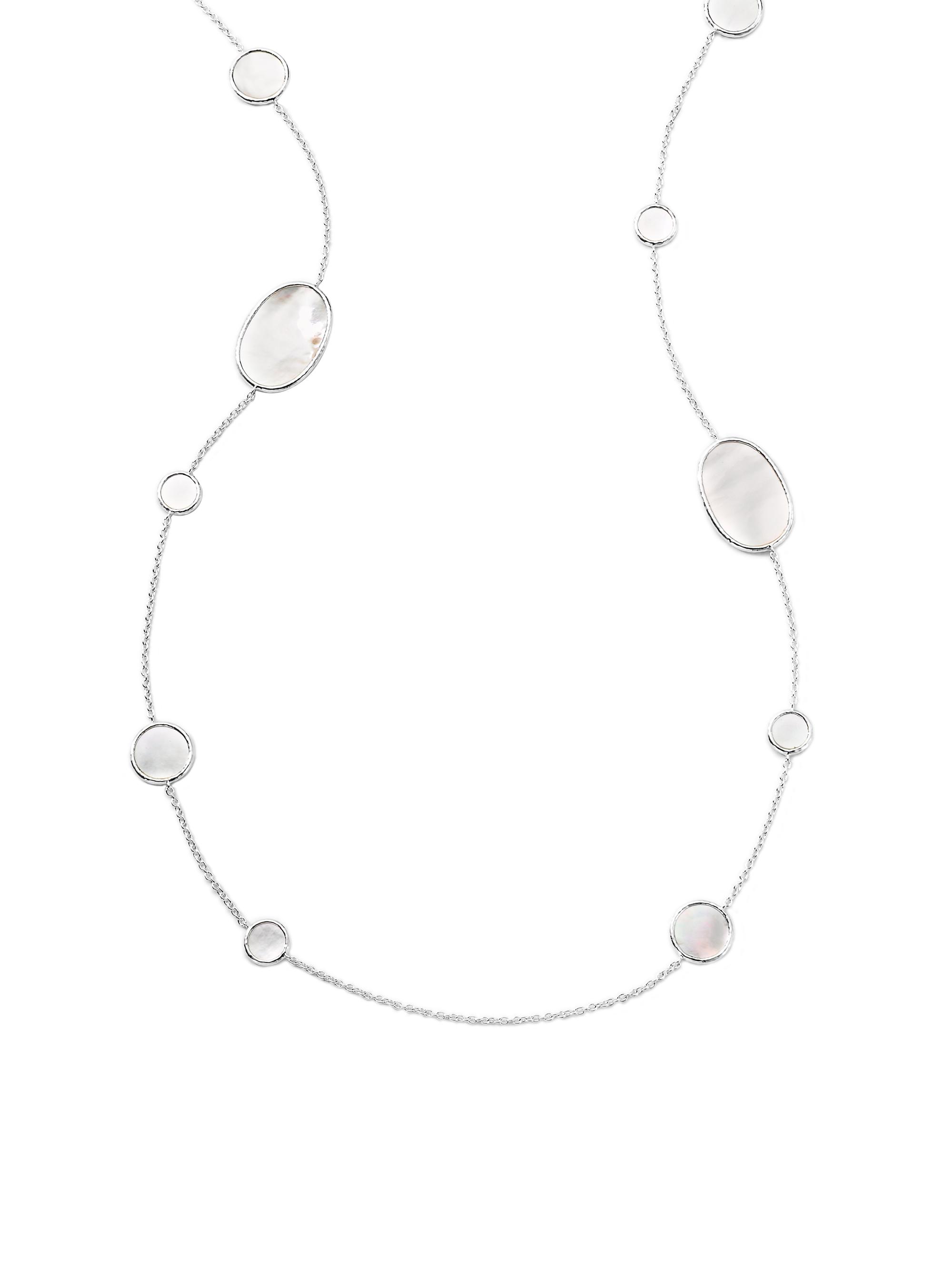 Ippolita Women's Polished Rock Candy Sterling Silver & Mother-Of-Pearl Station Necklace - Silver