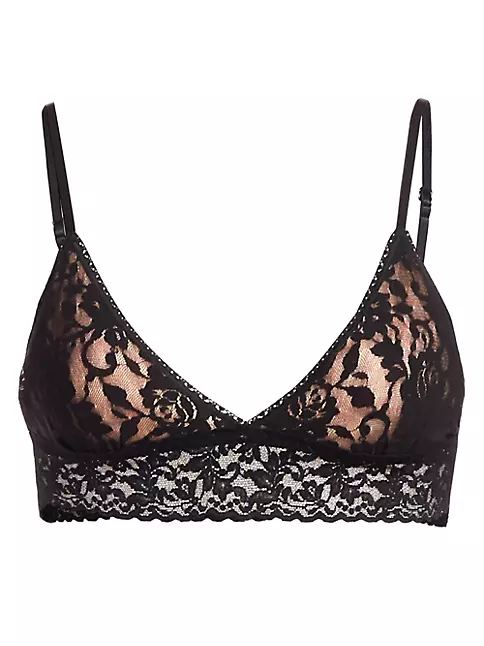 Hanky Panky Signature Lace Padded Triangle Bralette in Black