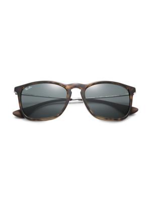Ray-Ban Men's RB4187 54MM Chris Square Sunglasses - Silver Brown
