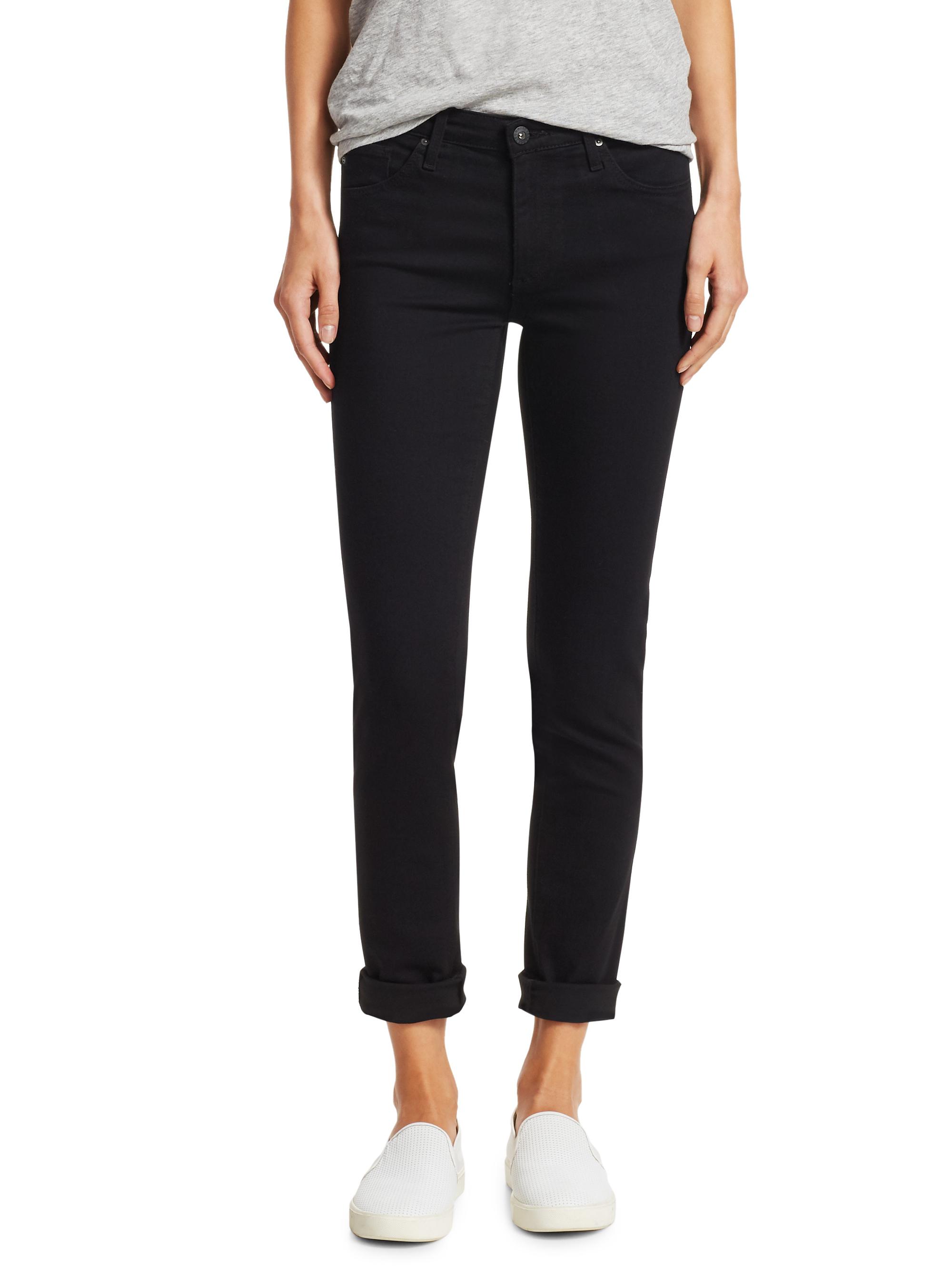 ag prima cigarette jeans black AG Jeans Prima, Women's, Black, 30