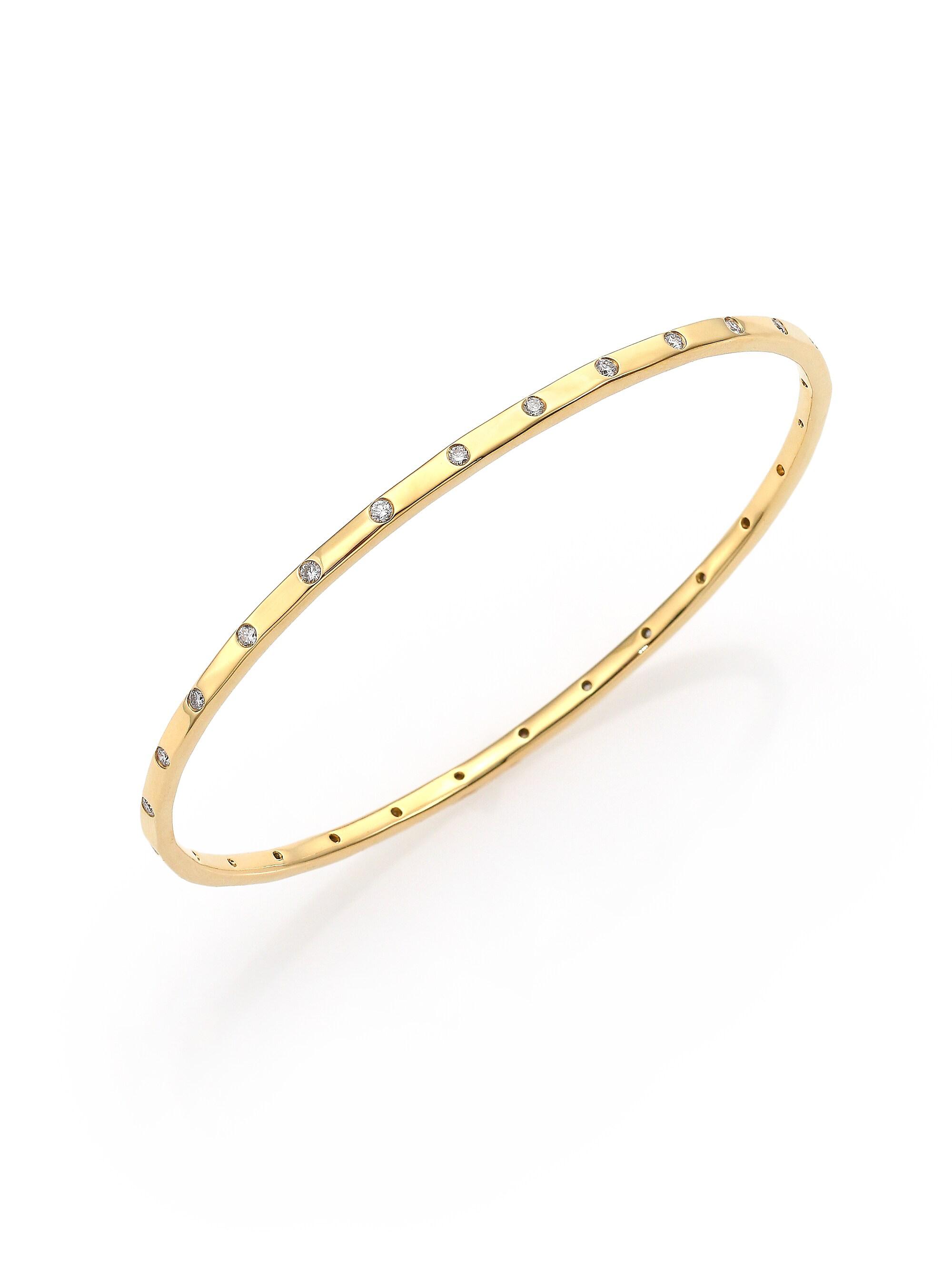 Ippolita Women's Stardust 18K Yellow Gold & 28-Diamond Bangle Bracelet - Gold