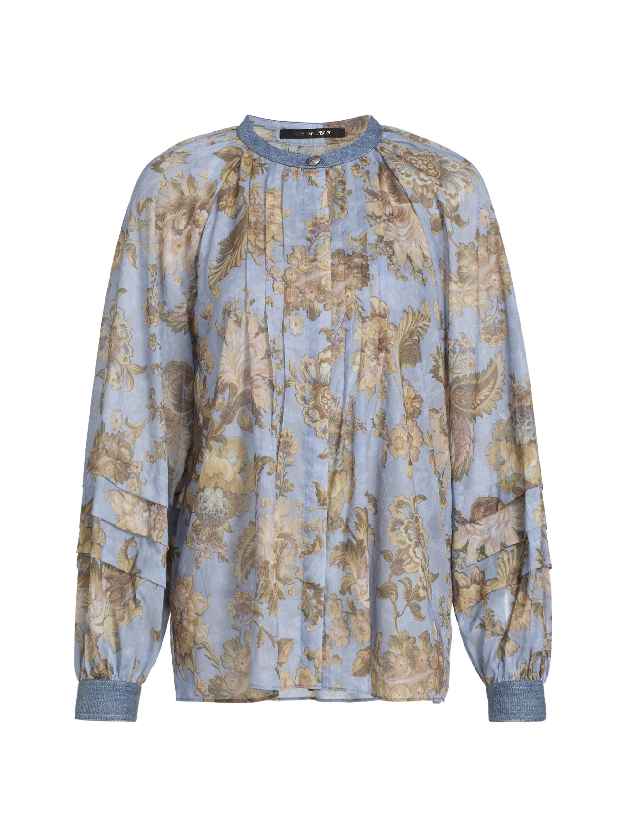 Kobi Halperin Women's Stevie Cotton Peasant Blouse - Sky Multi