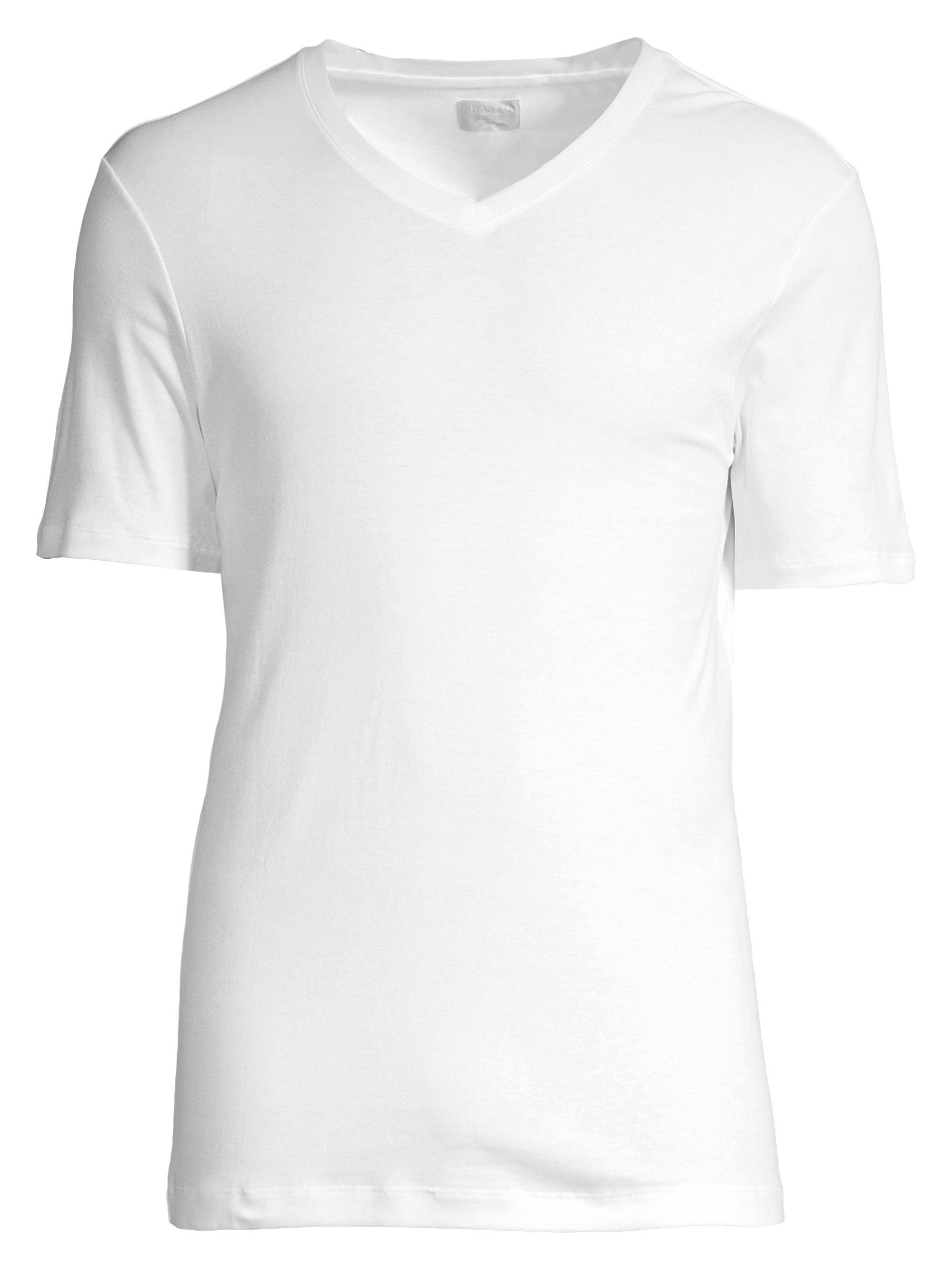 Hanro Sea Island Cotton V-Neck Tee - White