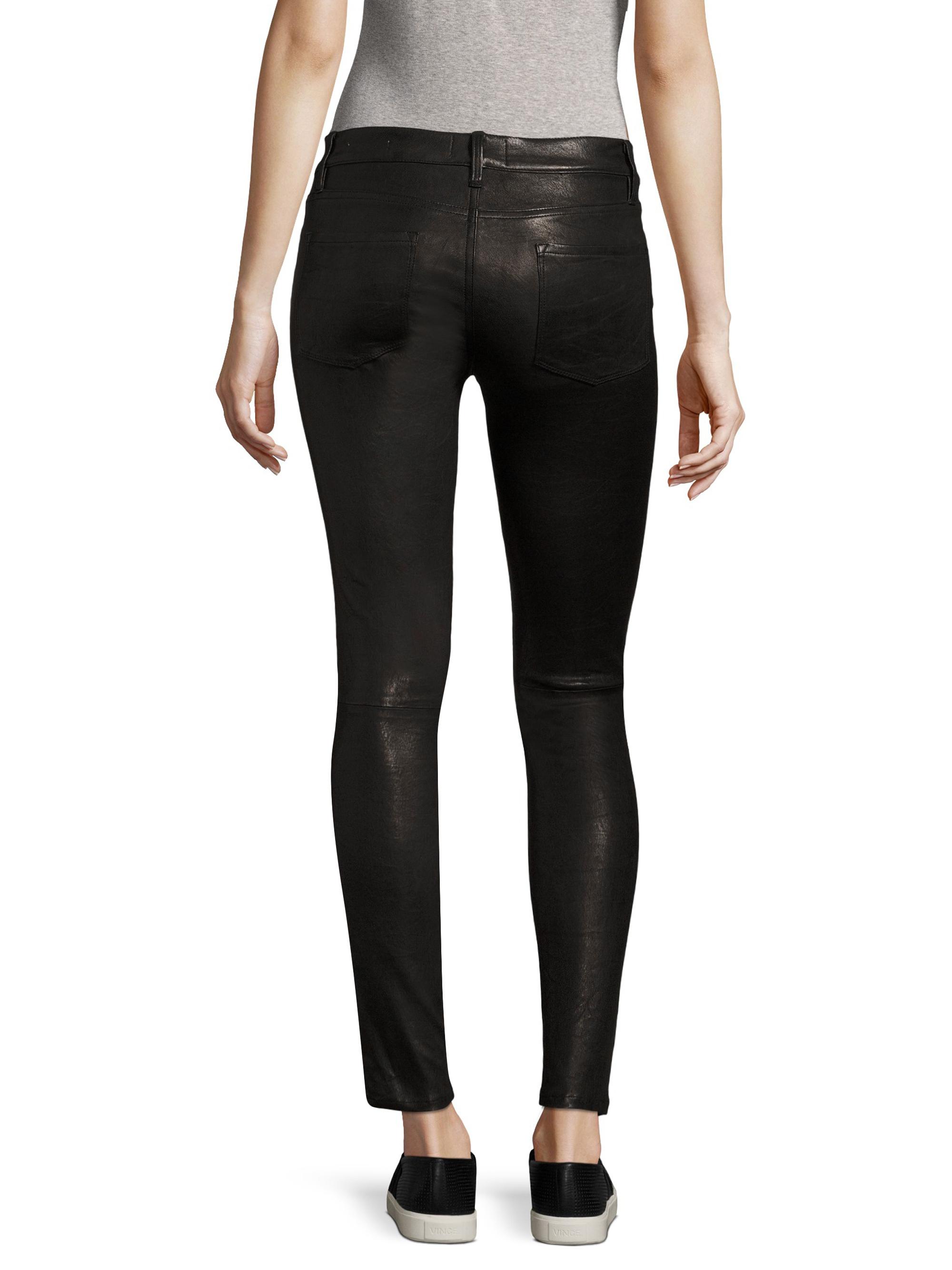 Frame Le Skinny de Jeanne Mid-Rise Leather Pants Saks Fifth Avenue