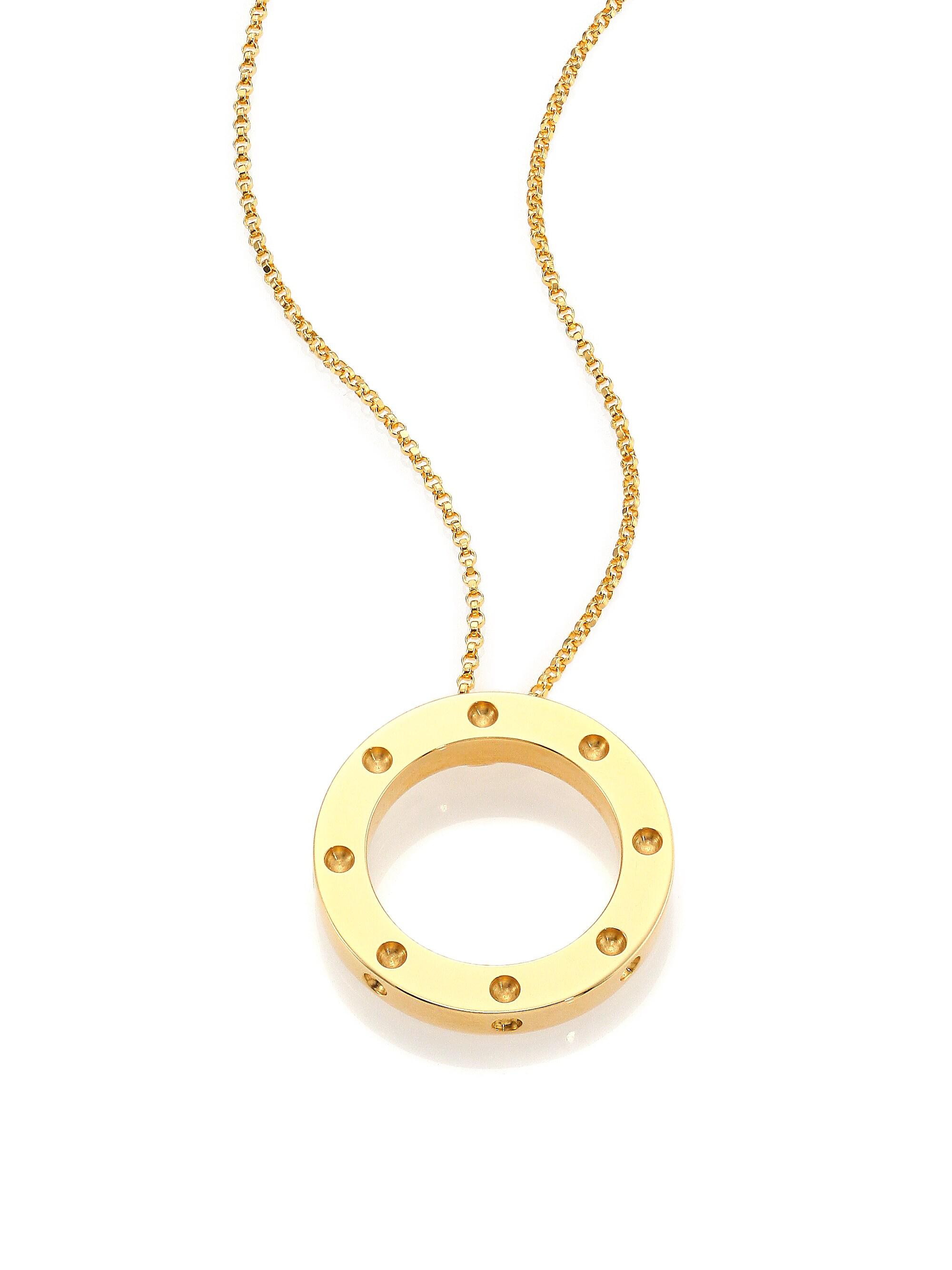 Roberto Coin Women's Pois Moi 18K Yellow Gold Pendant Necklace - Gold