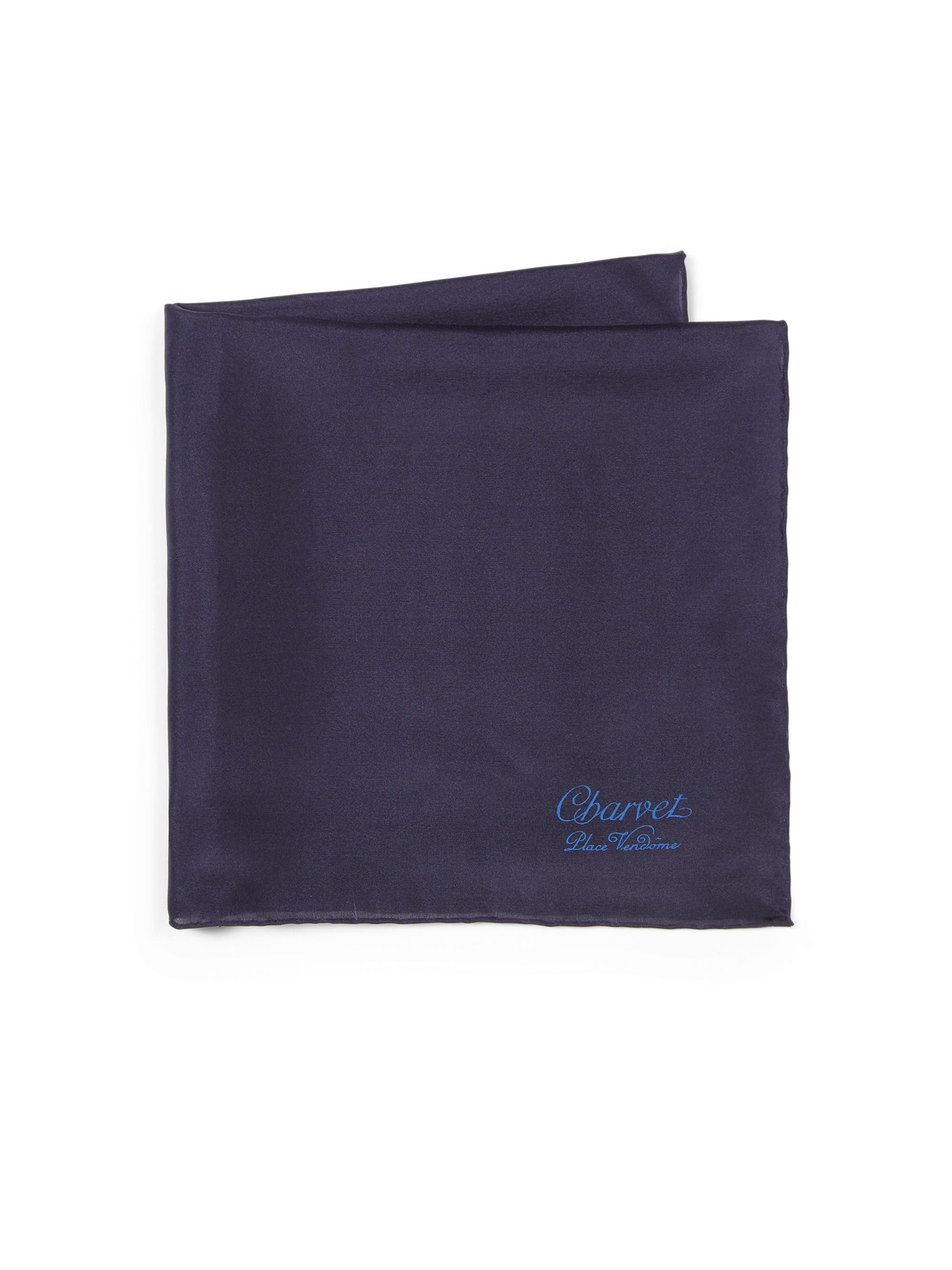 Charvet Men's Silk Pocket Square - Navy