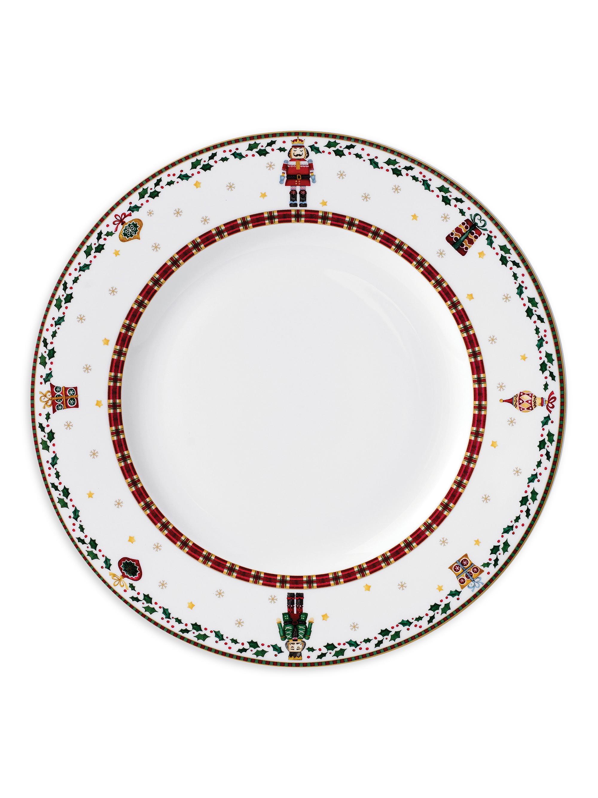 Prouna Nutcracker Dinner Plate - Red Green White