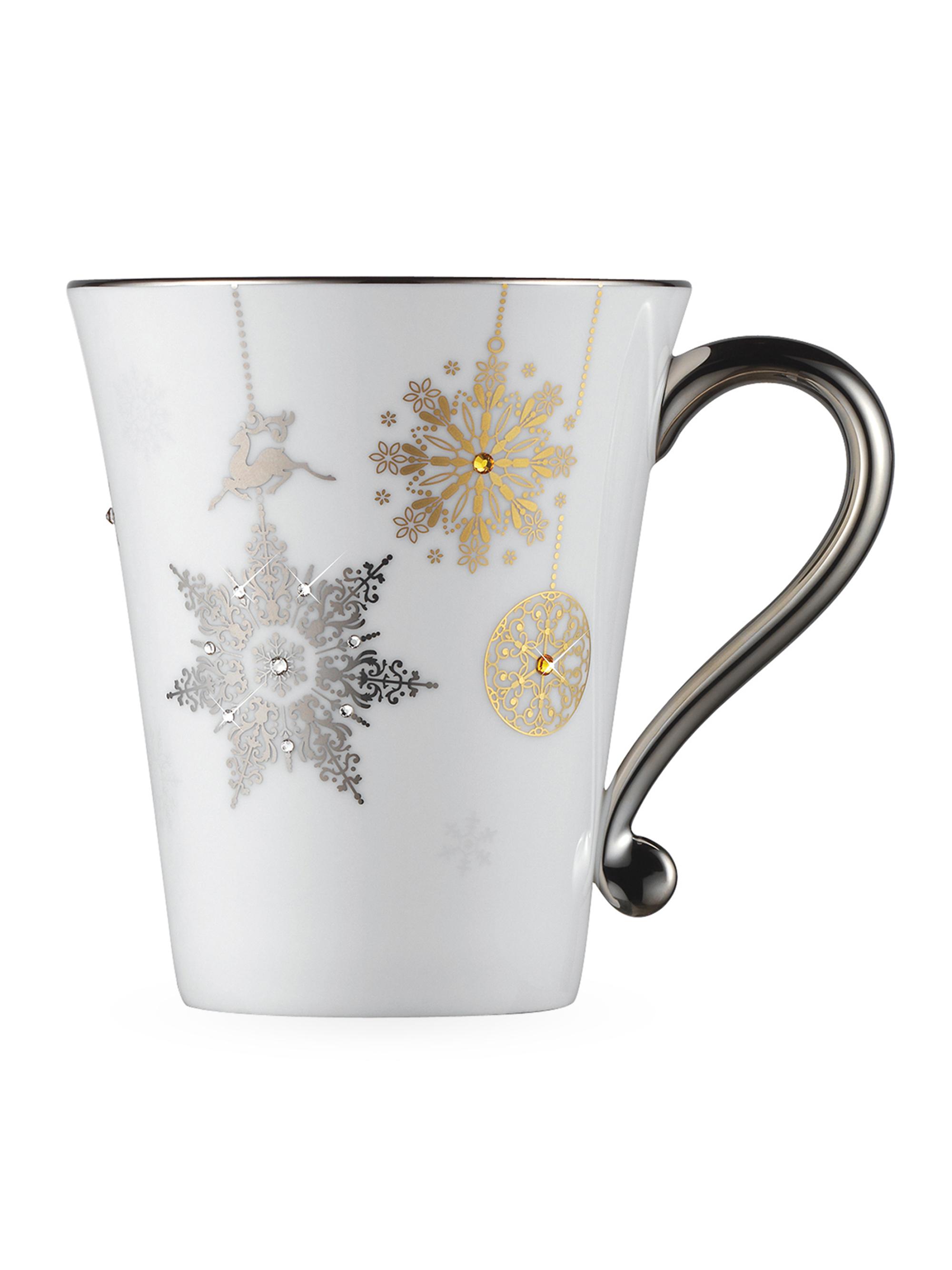 Prouna Winter Crystal Mug - White Silver Gold