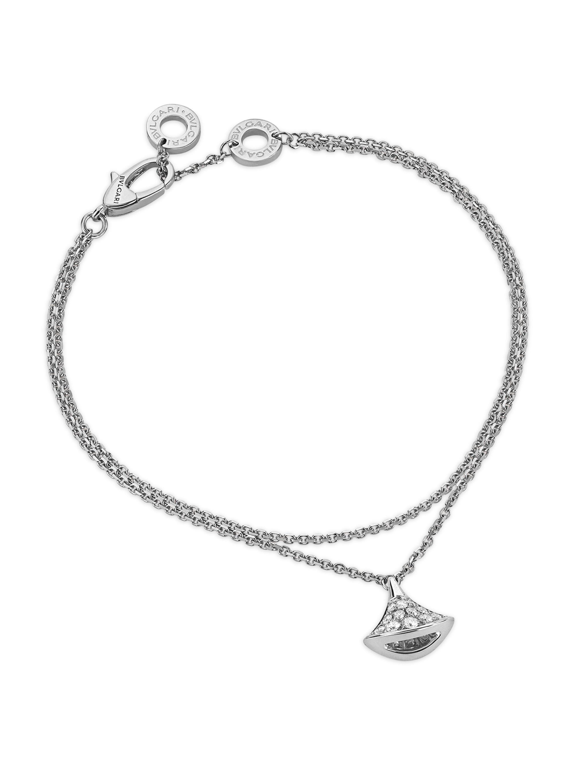 BVLGARI Women's Diva's Dream 18K White Gold & Diamond Pendant Bracelet - White Gold