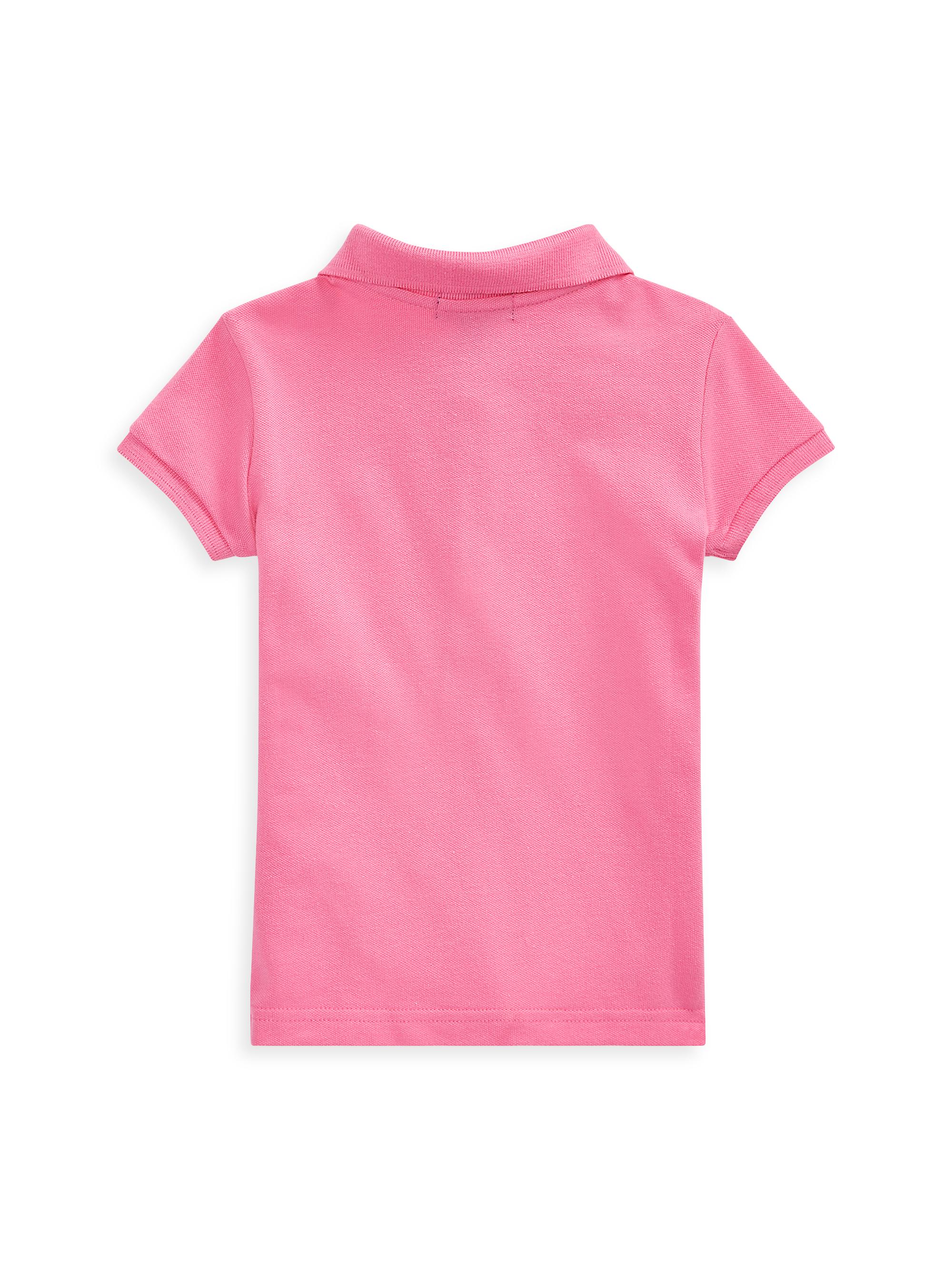 Polo Ralph Lauren Little Girl's & Girl's Stretch Cotton Polo Shirt - Pink | Thumbnail 3