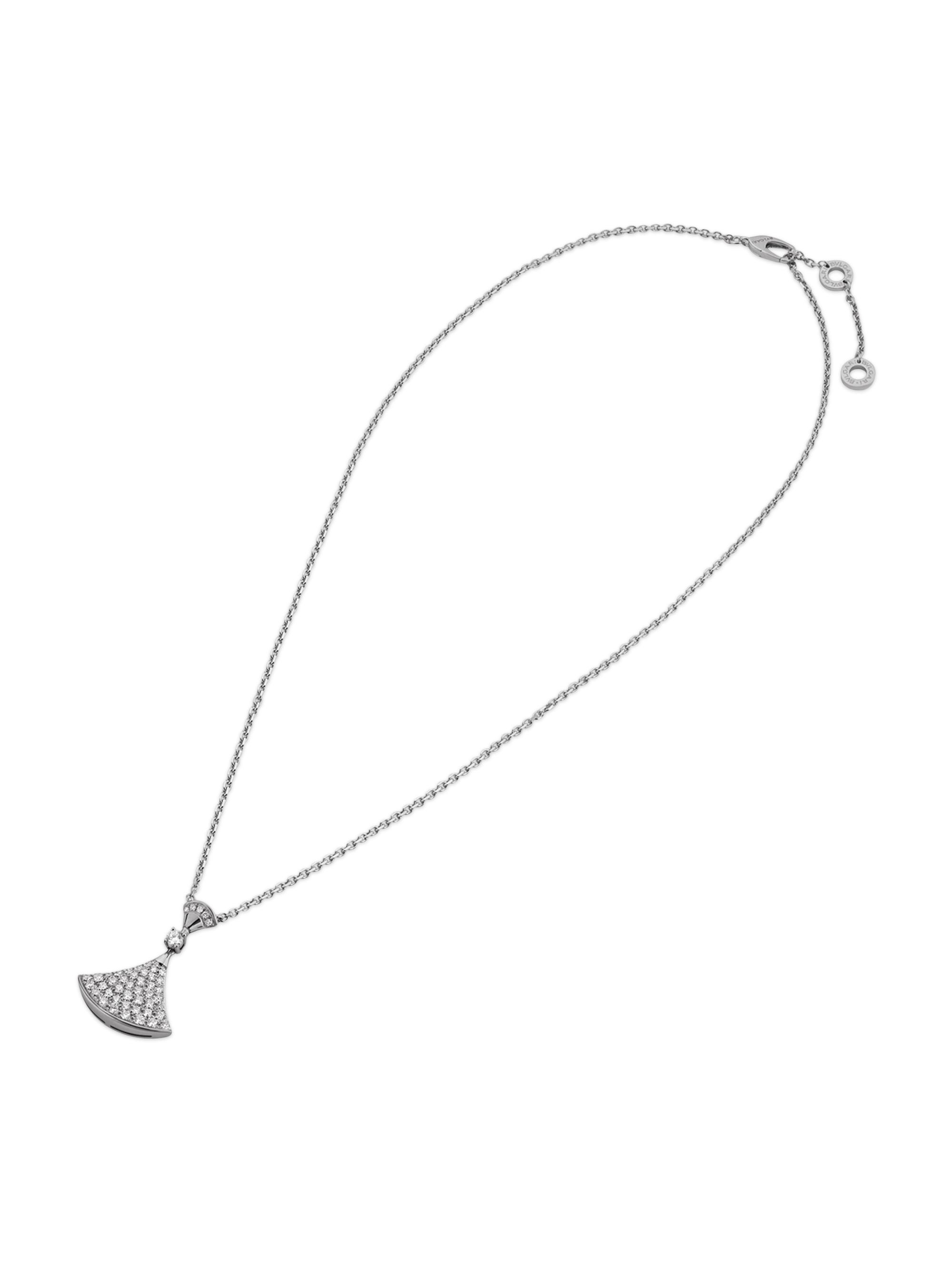 BVLGARI Women's Divina 18K White Gold & Pavé Diamond Pendant Necklace - White Gold