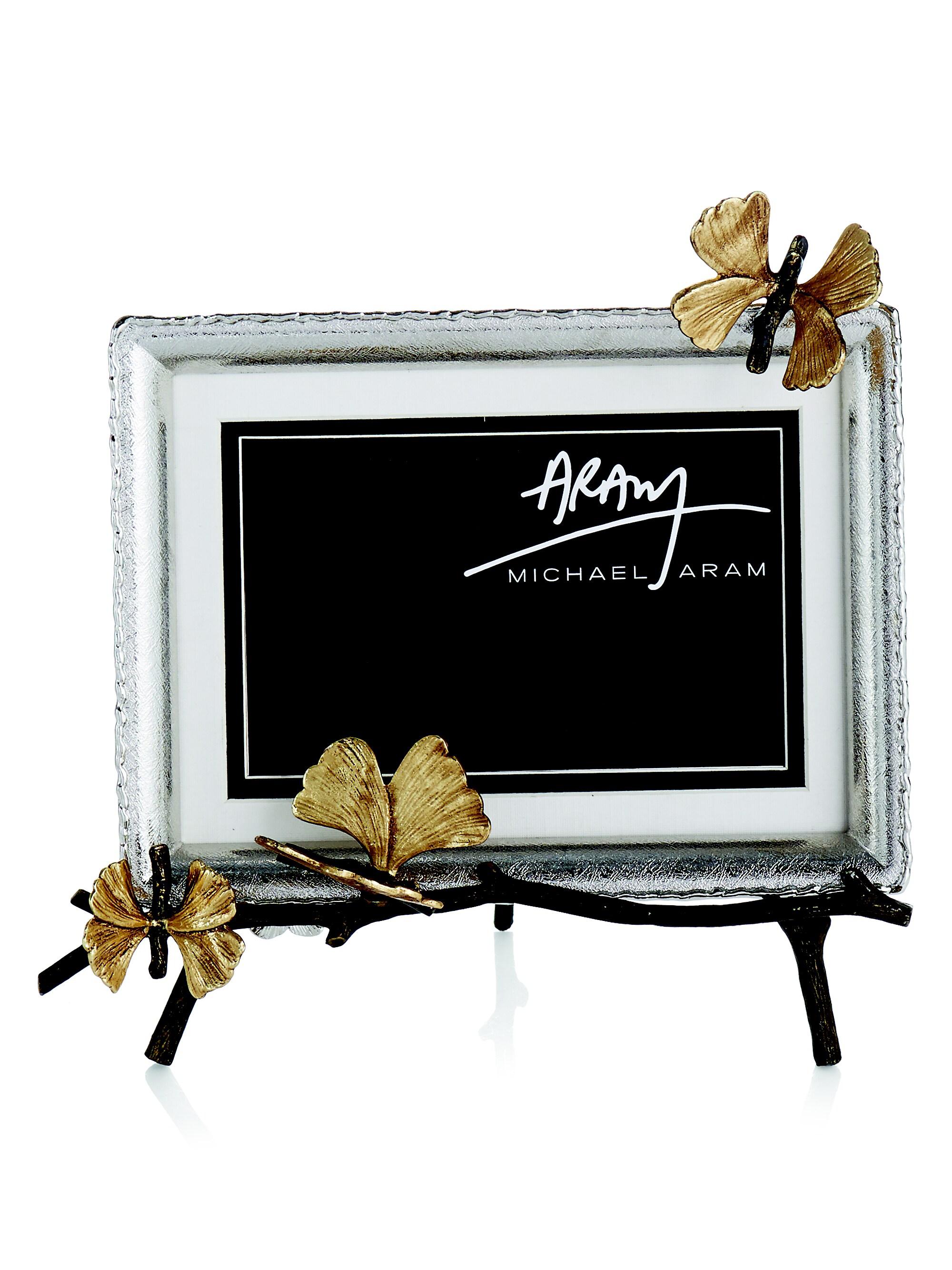 Michael Aram Butterfly Ginkgo Photo Frame & Easel 2-Piece Set