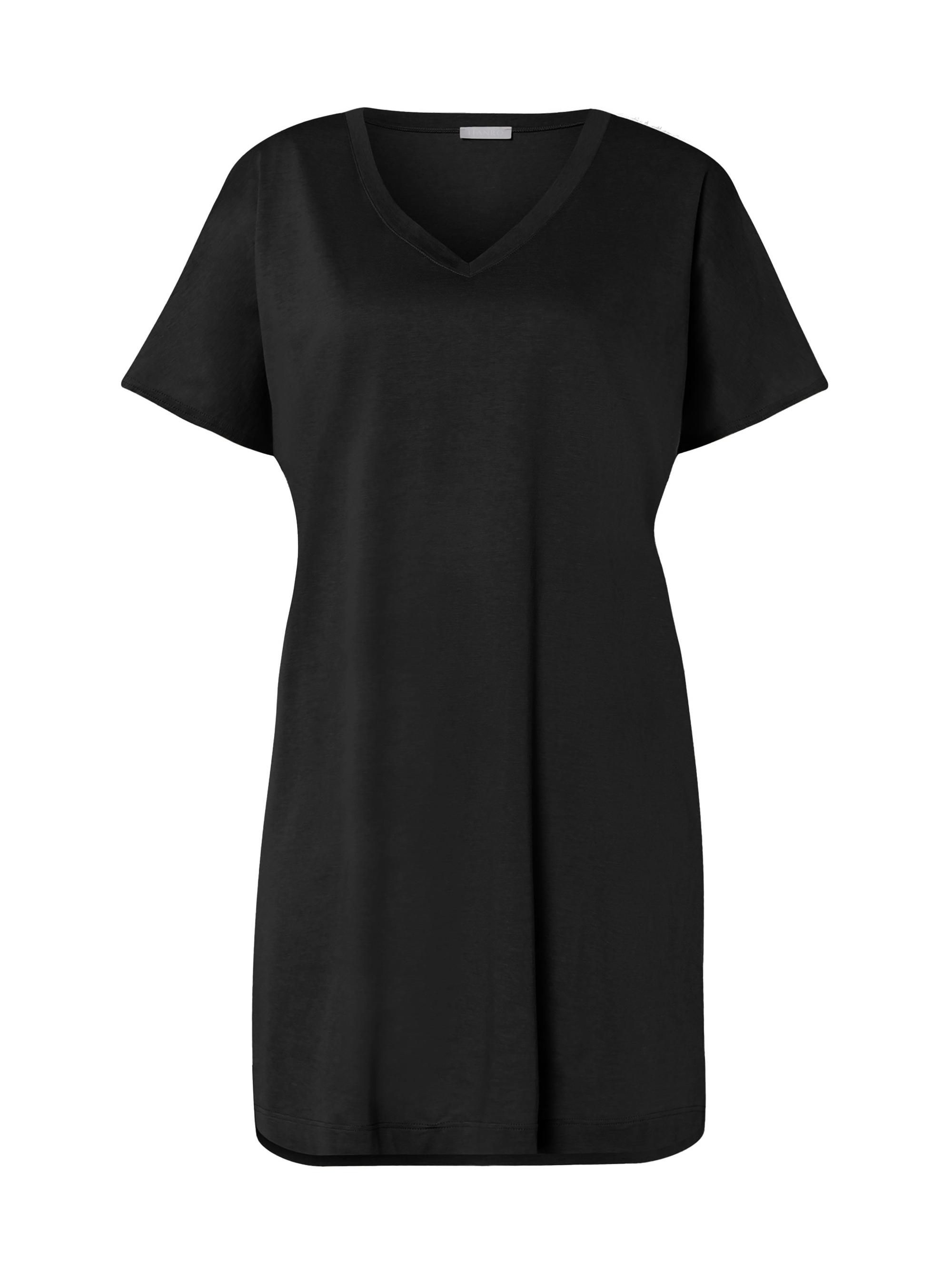 Hanro Women's Laura Short-Sleeve Shirt - Black