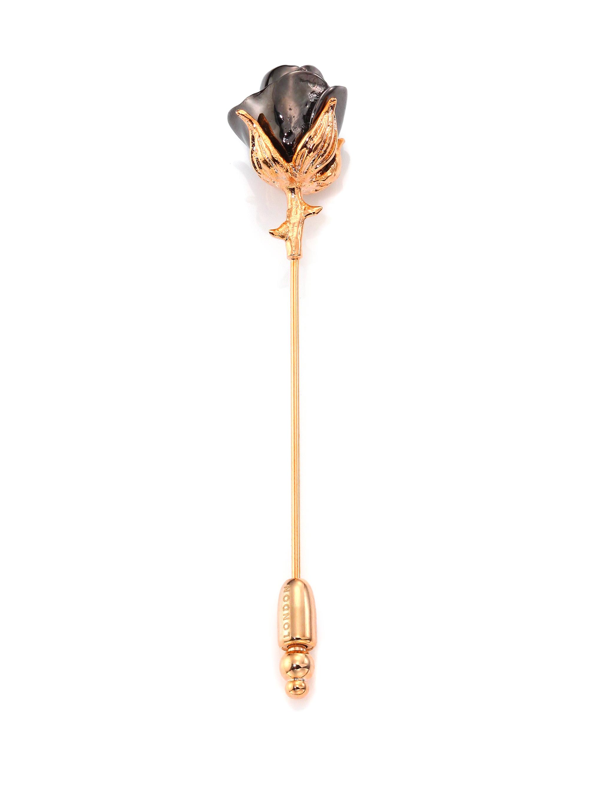 Tateossian Rose Lapel Pin - Gold