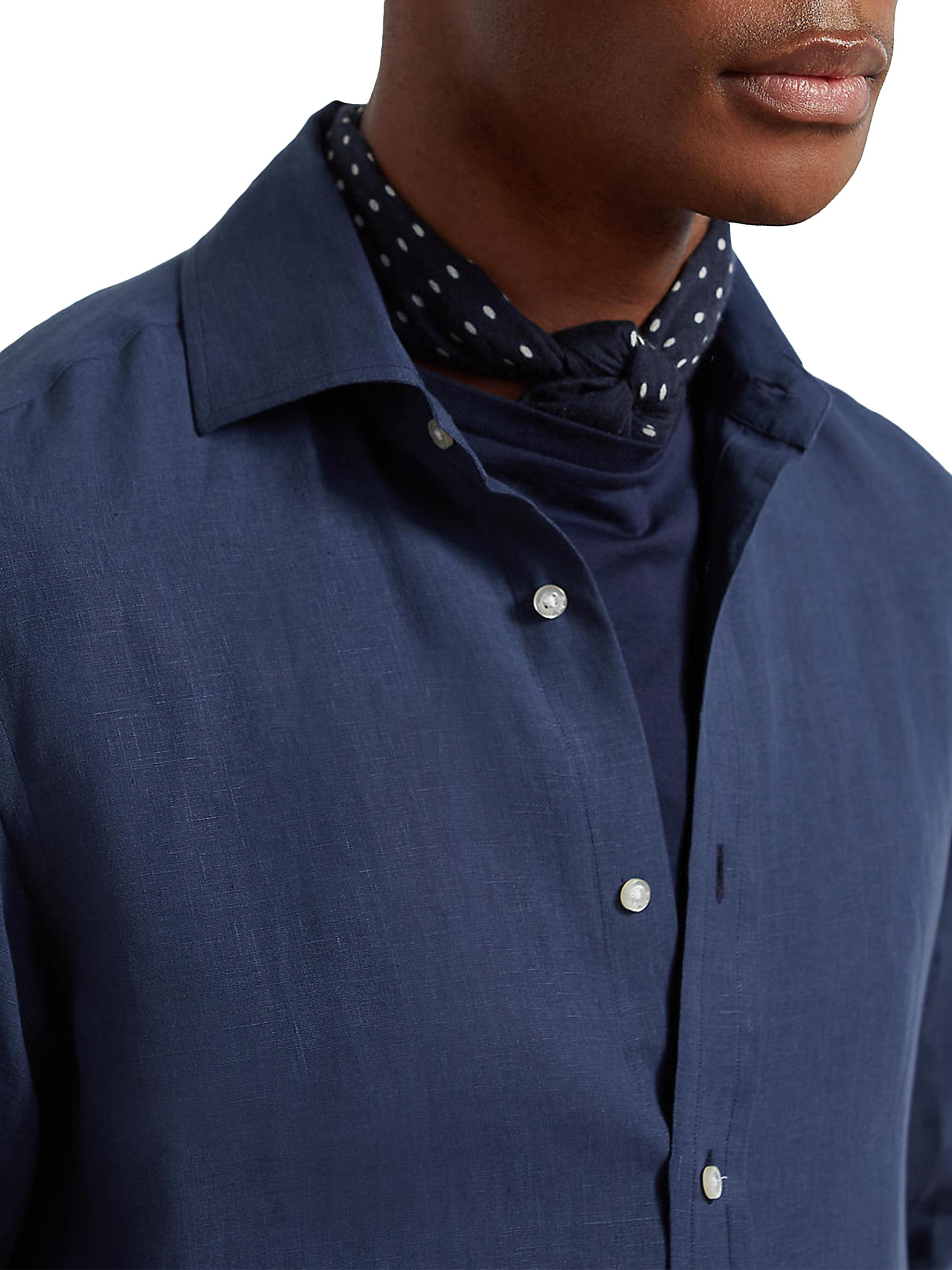 Ralph Lauren purpl label リネン シャツ ネイビー XL Ralph Lauren Purple Label Classic Linen Sport Shirt | Saks