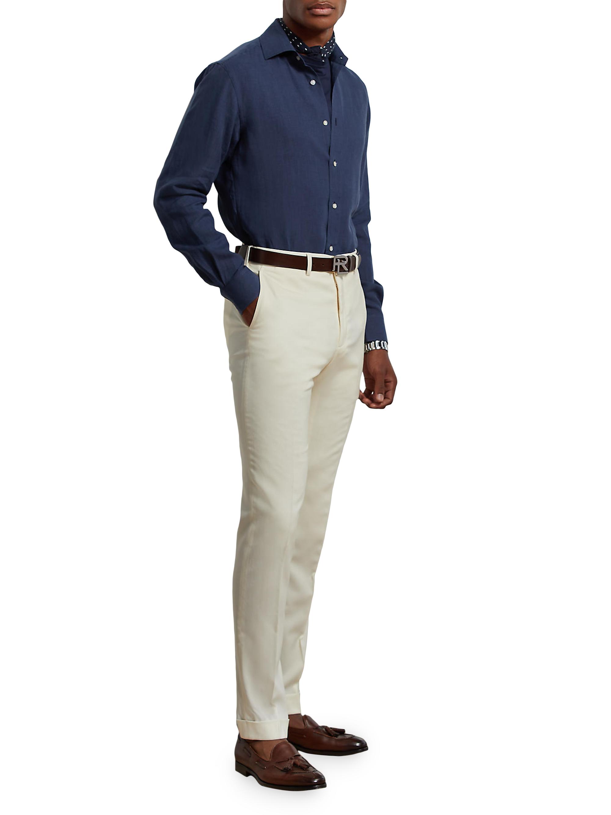 Ralph Lauren Purple Label Classic Linen Sport Shirt | Saks Fifth