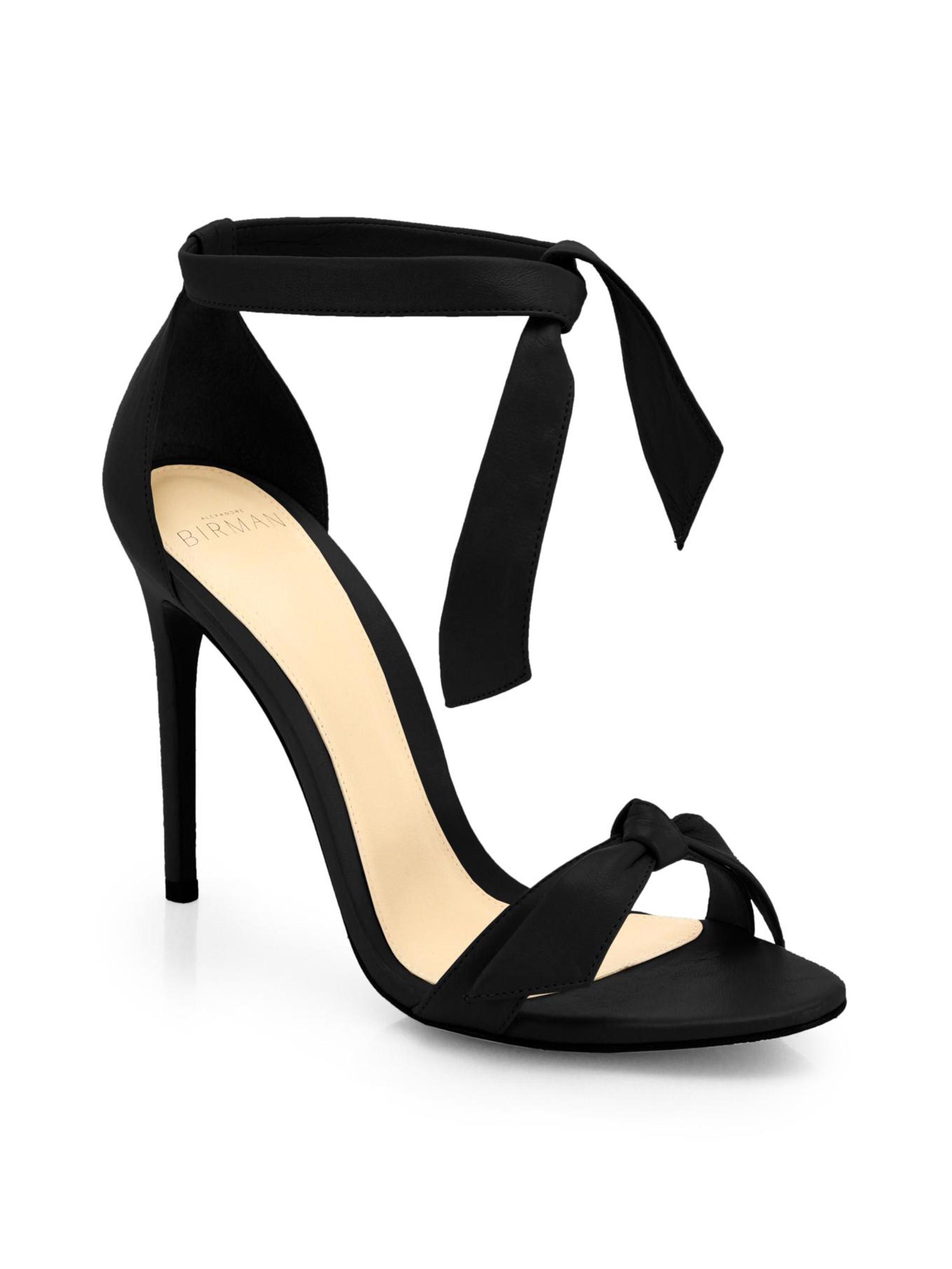 Alexandre Birman Women's Clarita Bow Leather Sandals - Black