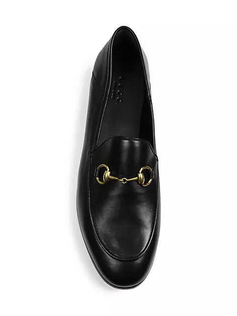 Gucci Women's Brixton Leather Horsebit Loafers - Black - Size 5