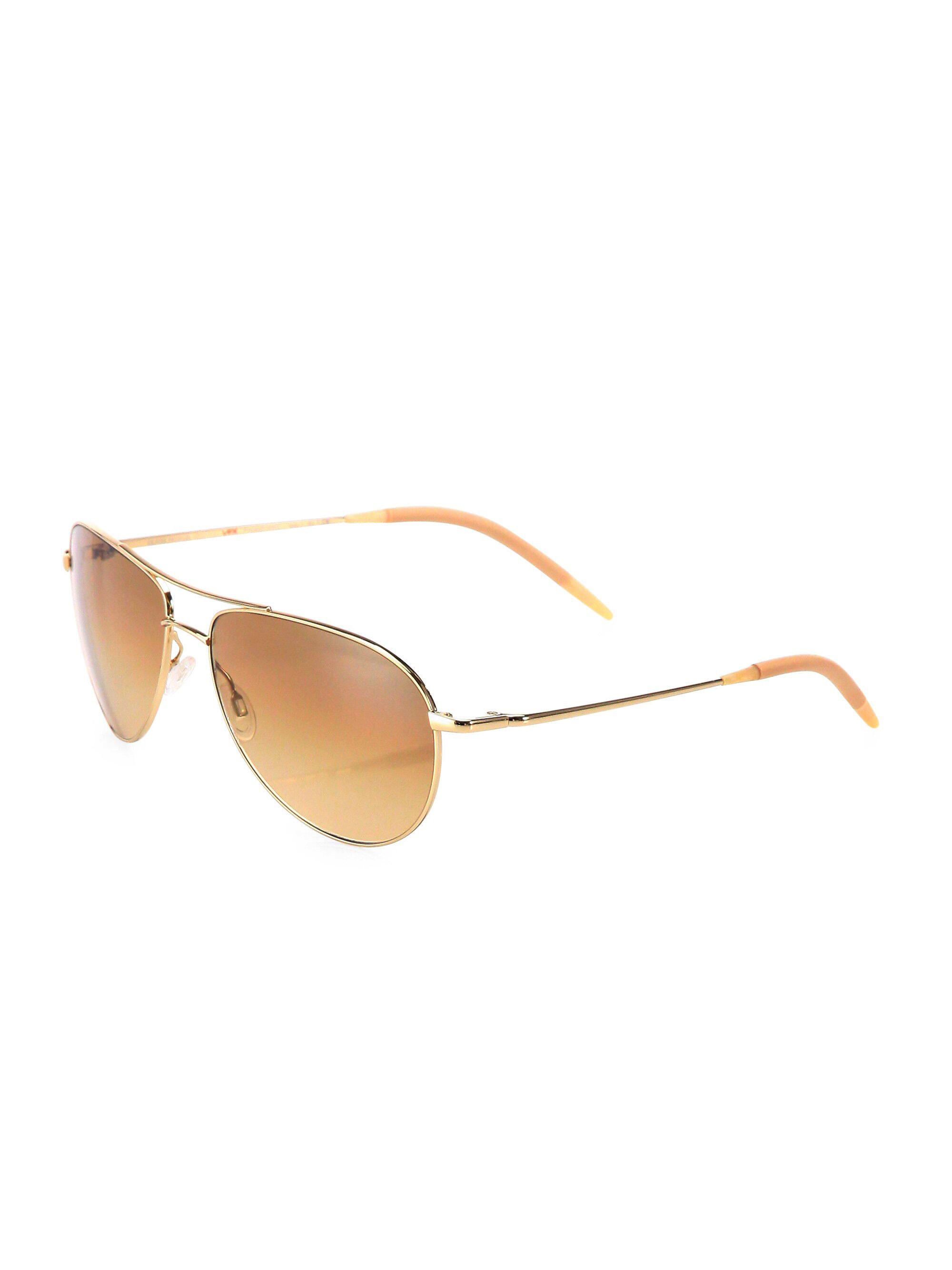 Oliver Peoples Men's Benedict 16MM Aviator Sunglasses - Silver
