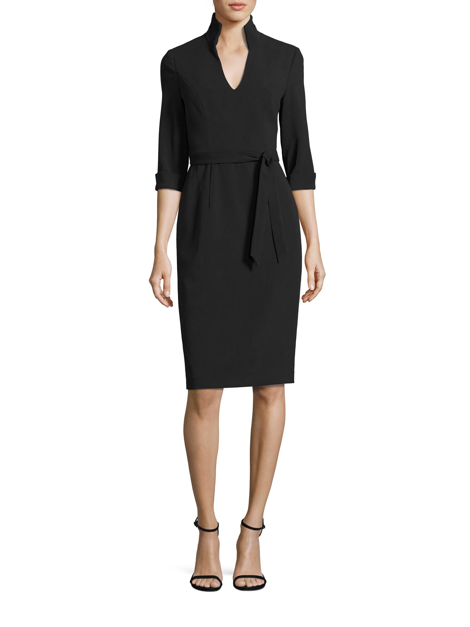 Black Halo Jackie O Three-Quarter Sleeve Dress | Saks Fifth Avenue
