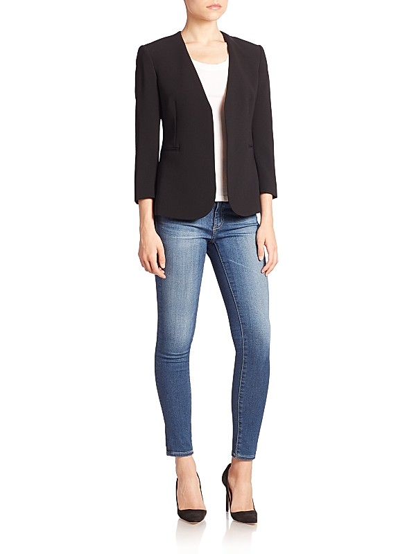 Shop Theory Lindrayia B Admiral Crepe Jacket | Saks Fifth Avenue Shop Theory Lindrayia B Admiral Crepe Jacket | Saks Fifth Avenue