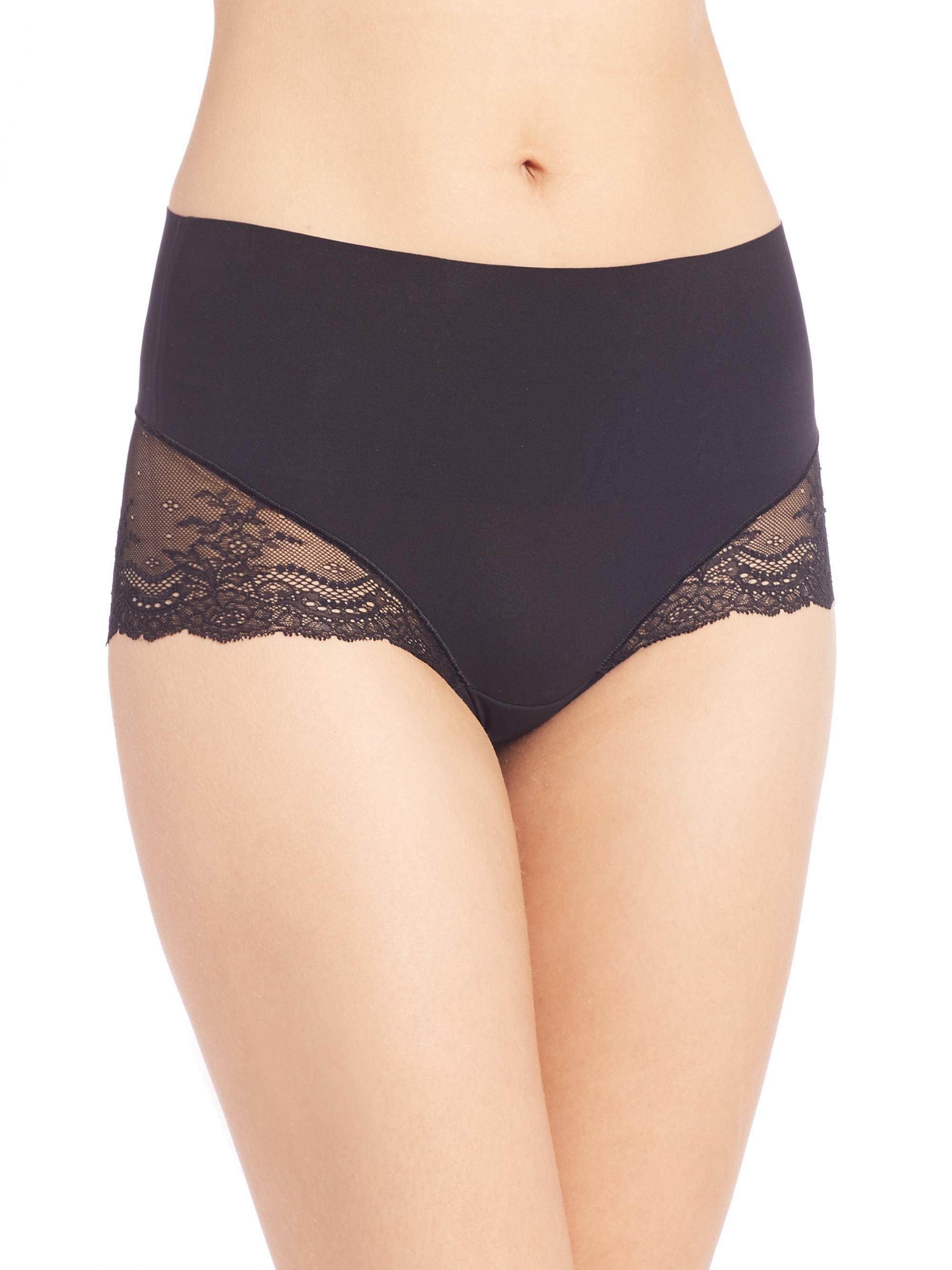 Spanx Women's Undetectable Lace Hipster Panty - Very Black
