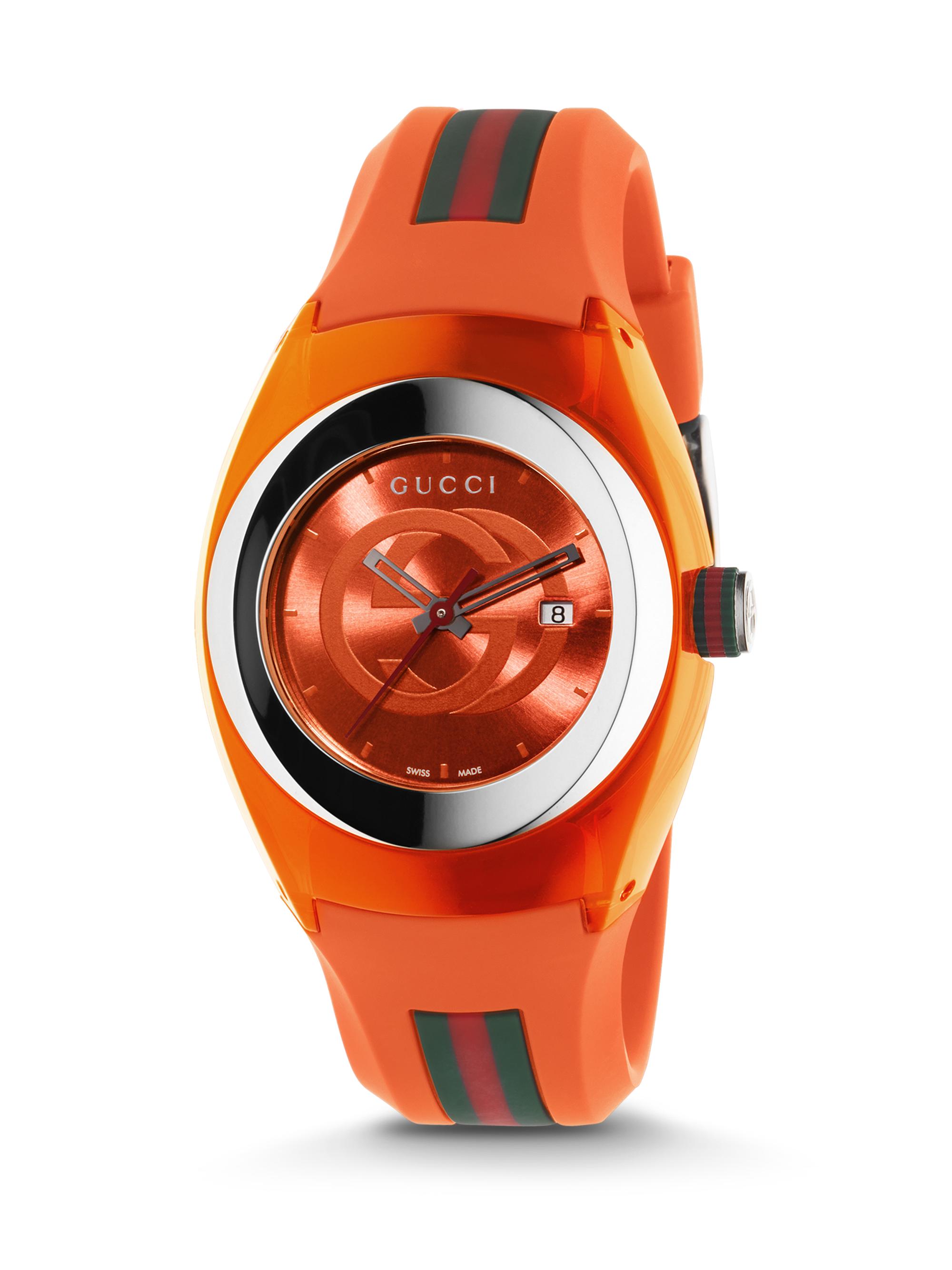 Gucci Men's Sync Stainless Steel Rubber Watch - Orange