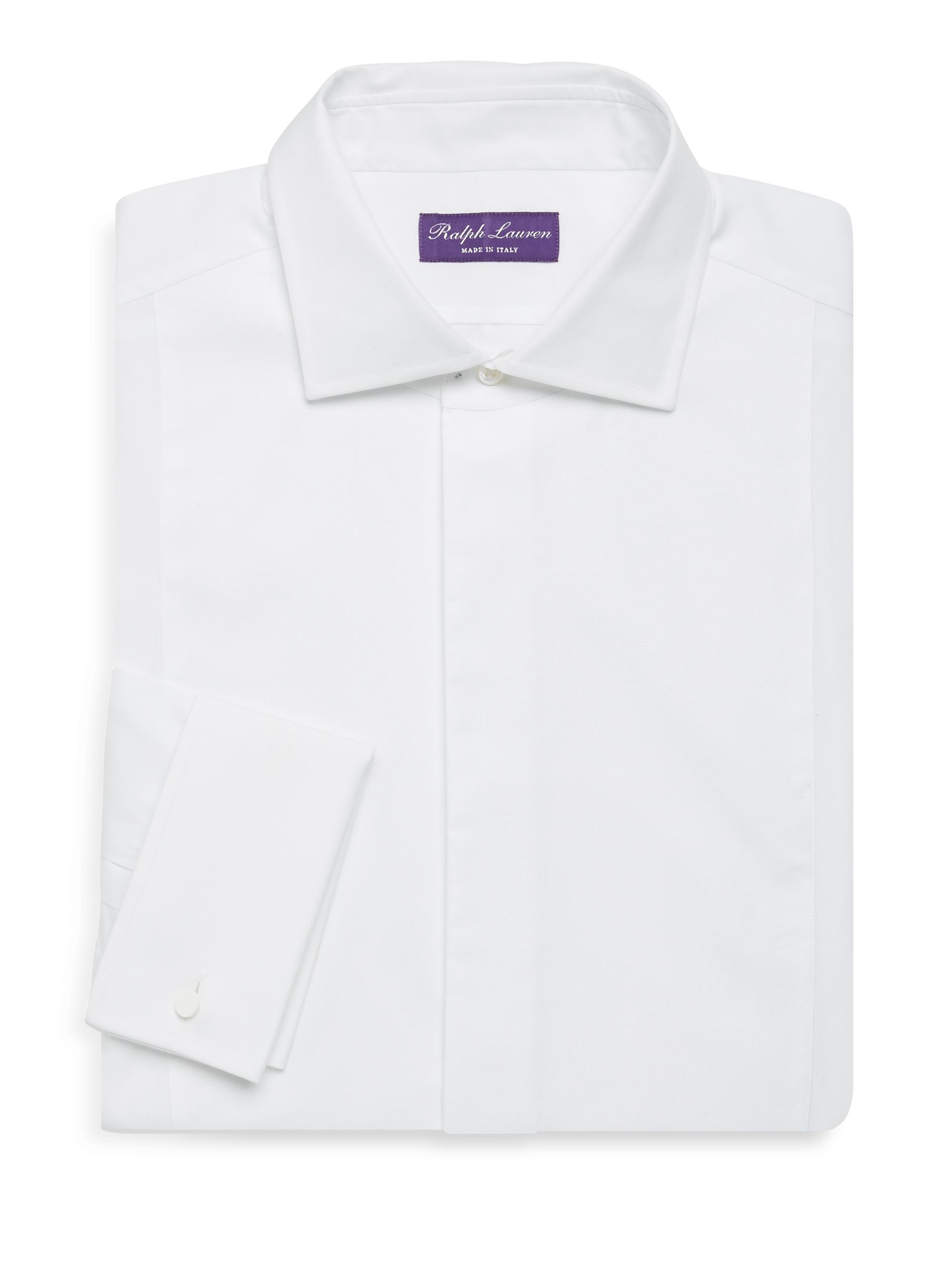 Ralph Lauren Purple Label Men's Classic-Fit Solid Long-Sleeve Shirt - White