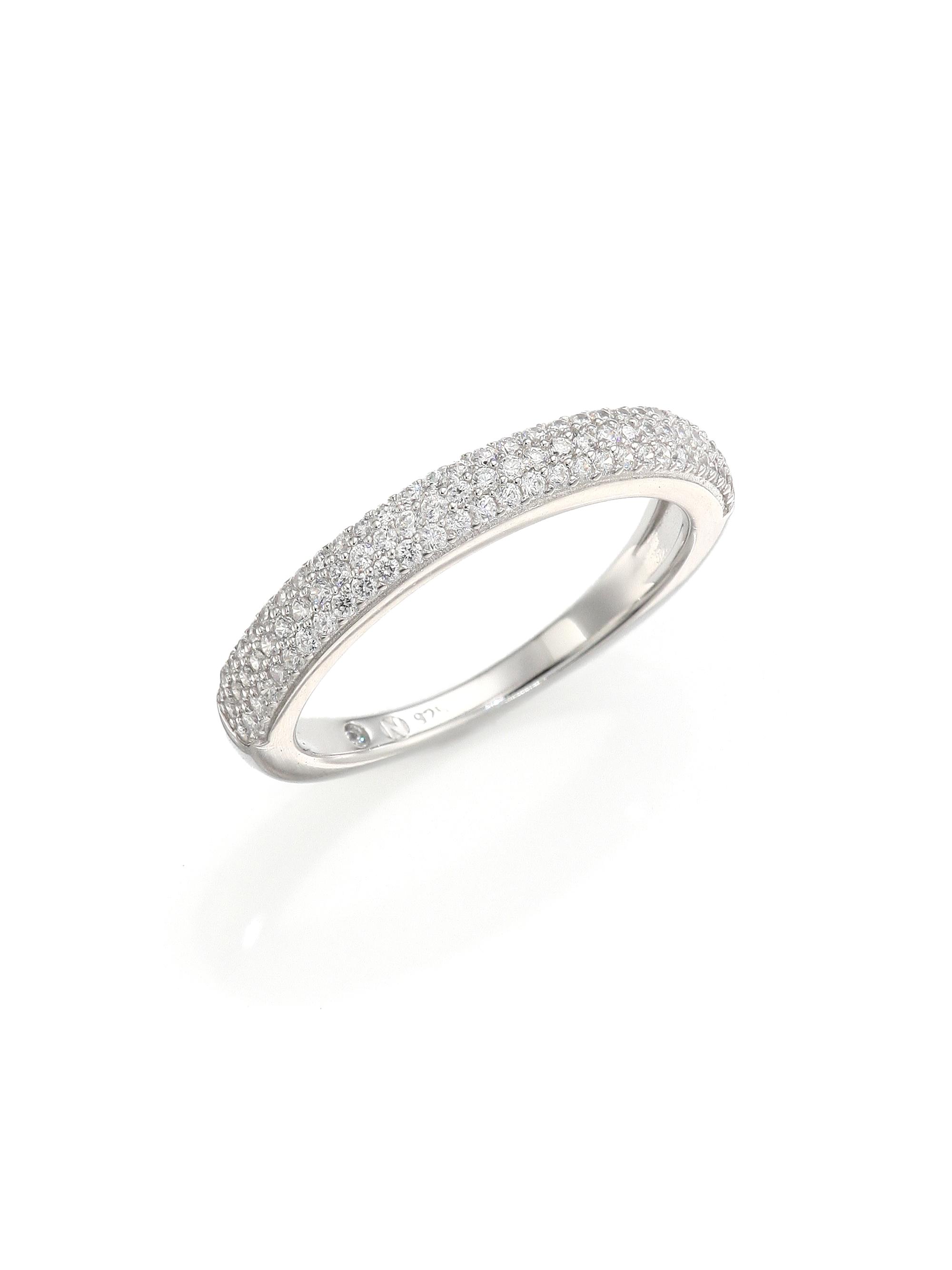Adriana Orsini Women's Rhodium-Plated Pavé Band - Silver