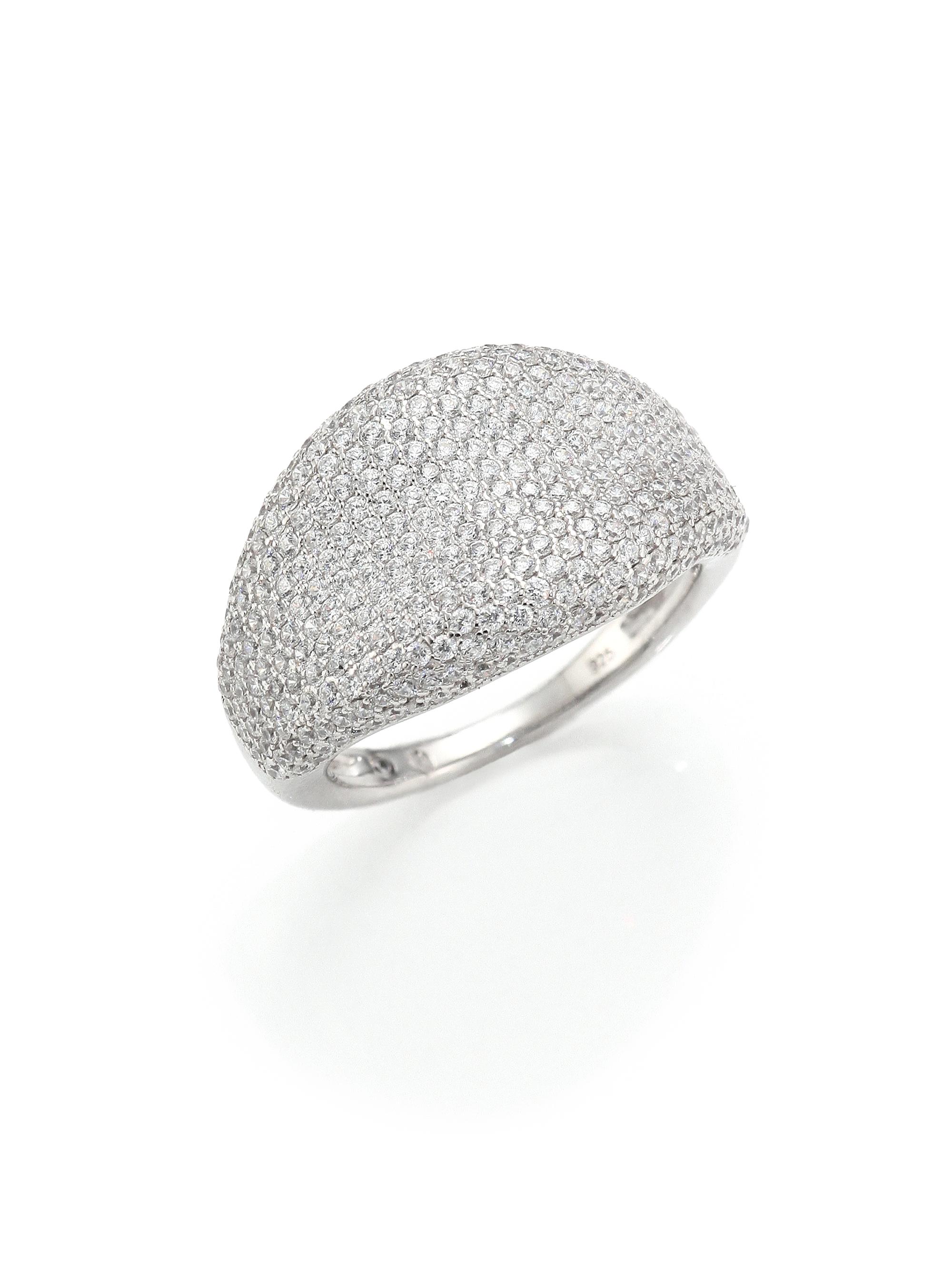 Adriana Orsini Women's Pavé Dome Ring - Silver