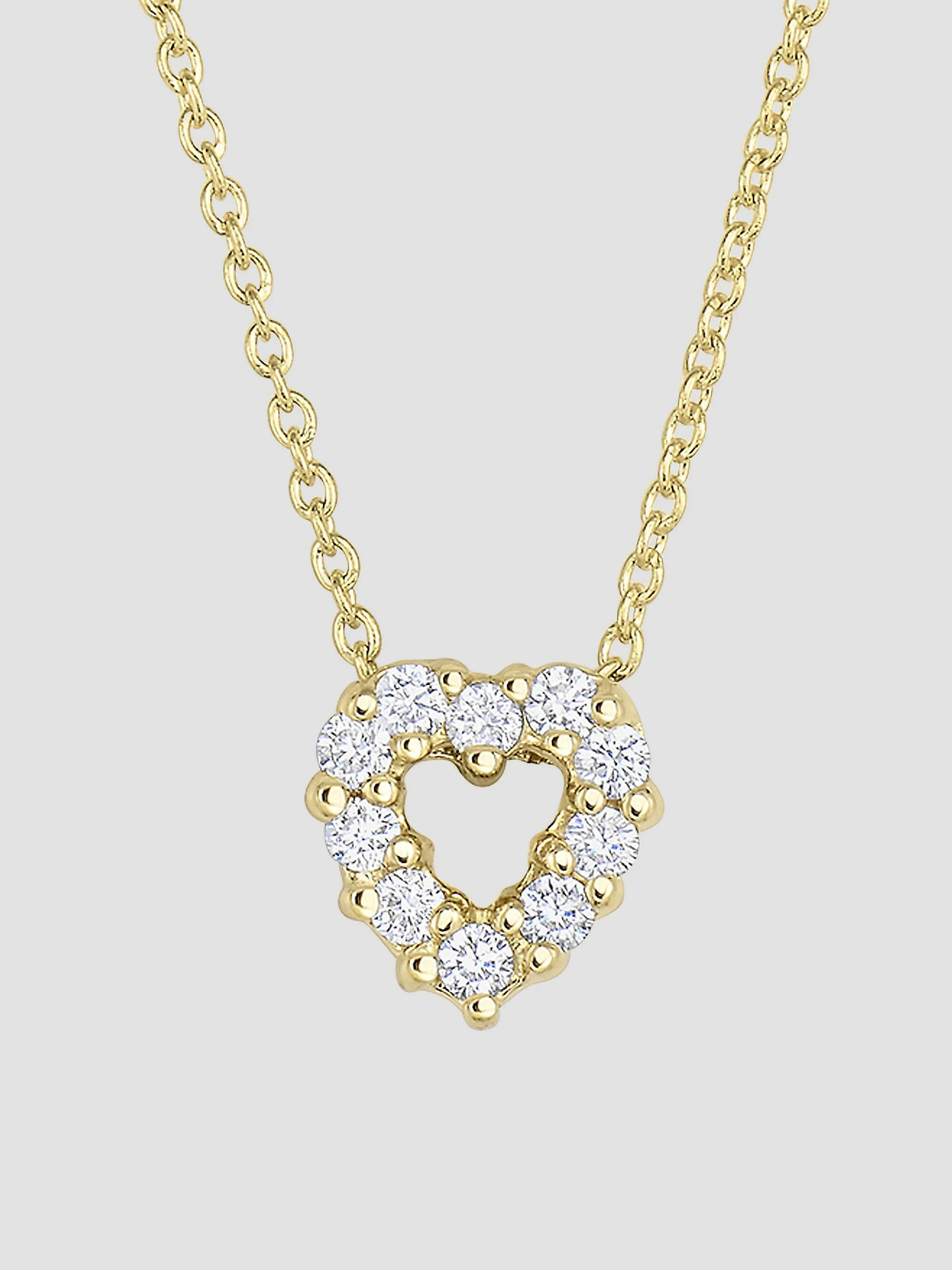 Roberto Coin Women's Tiny Treasures 18K Yellow Gold & Diamond Heart Pendant Necklace - Gold