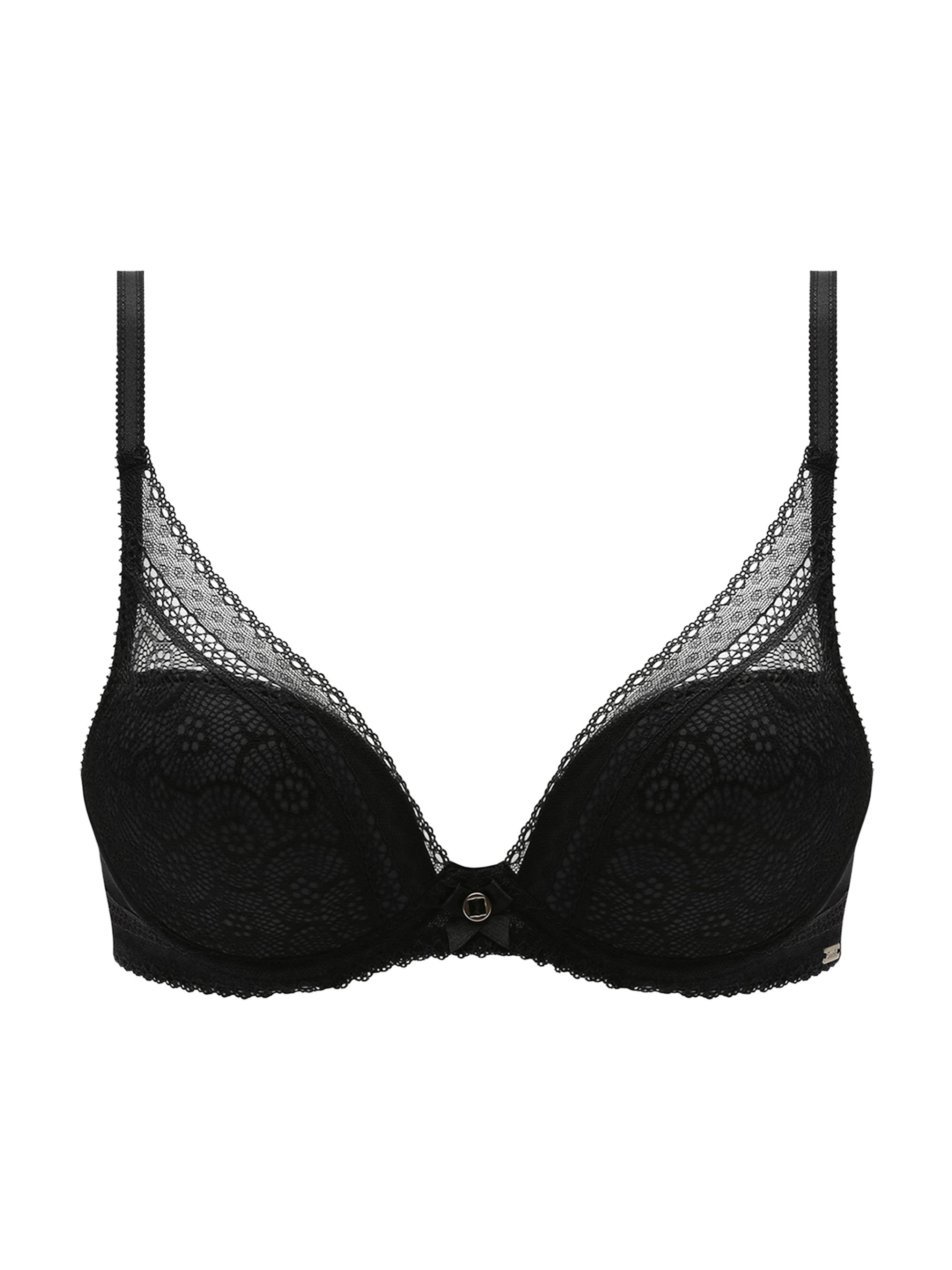 Chantelle Festivite Lace Plunge Bra - Black