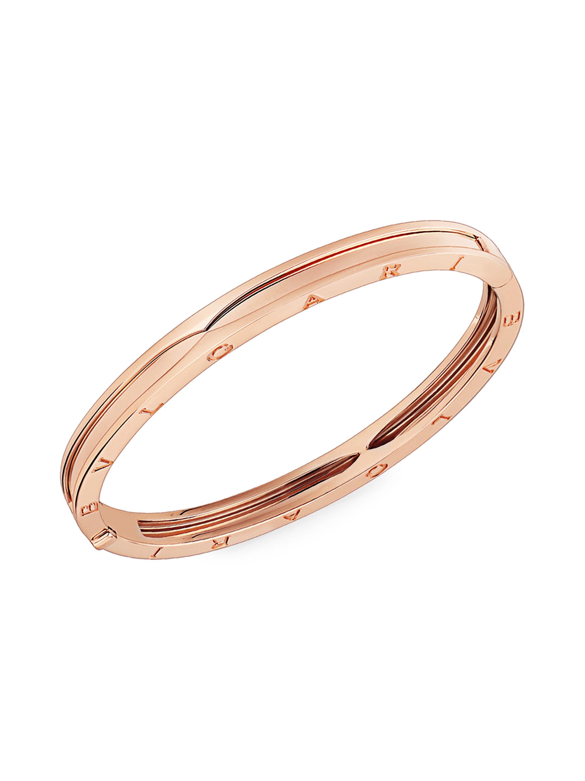 BVLGARI Women's B. zero1 18K Rose Gold Bangle Bracelet - Rose Gold