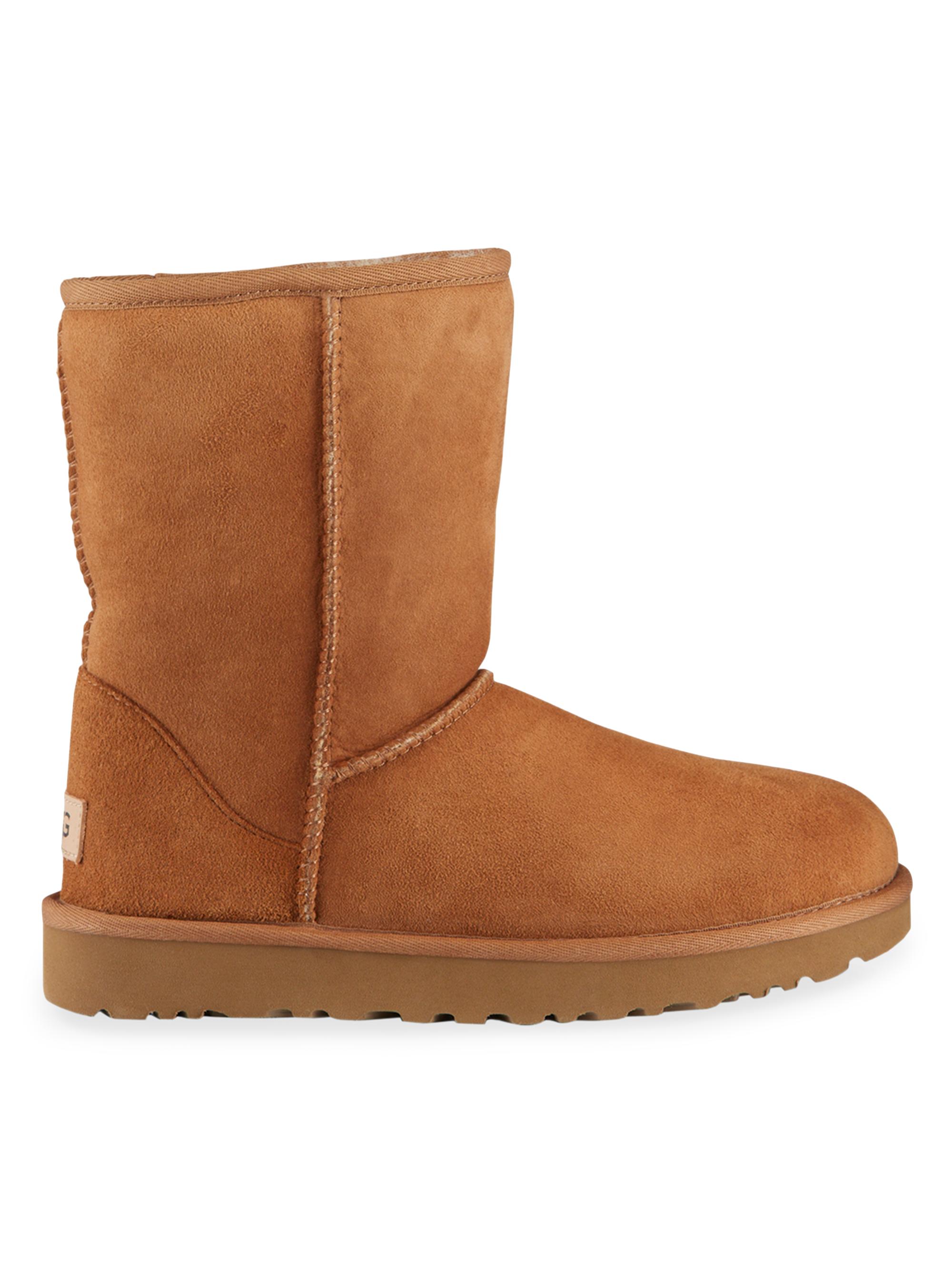 UGG Classic Heritage Mini II Shearling-Trimmed Suede Boots | Saks