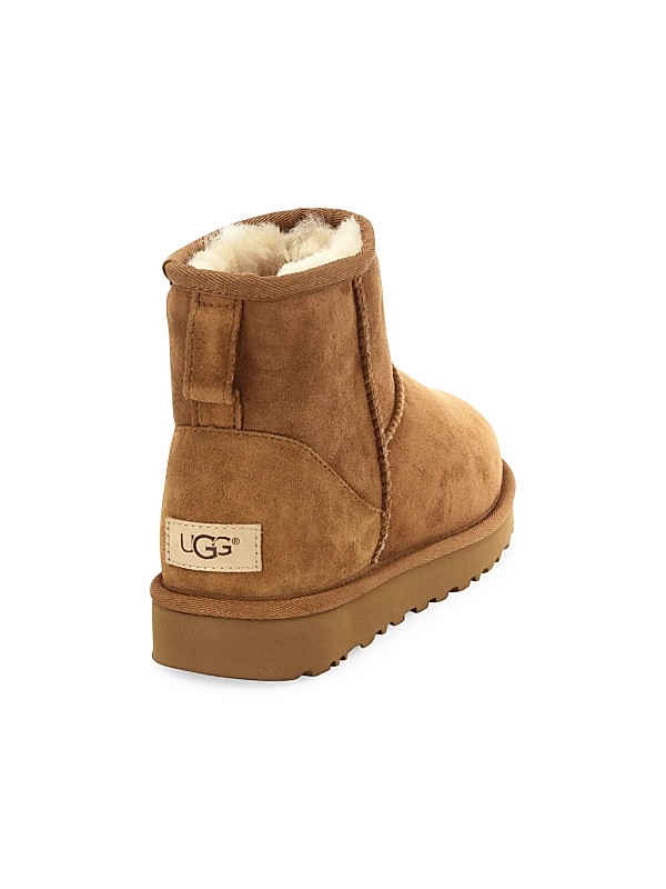 Shop UGG Classic Heritage Mini II Shearling-Trimmed Suede Shop UGG Classic Heritage Mini II Shearling-Trimmed Suede