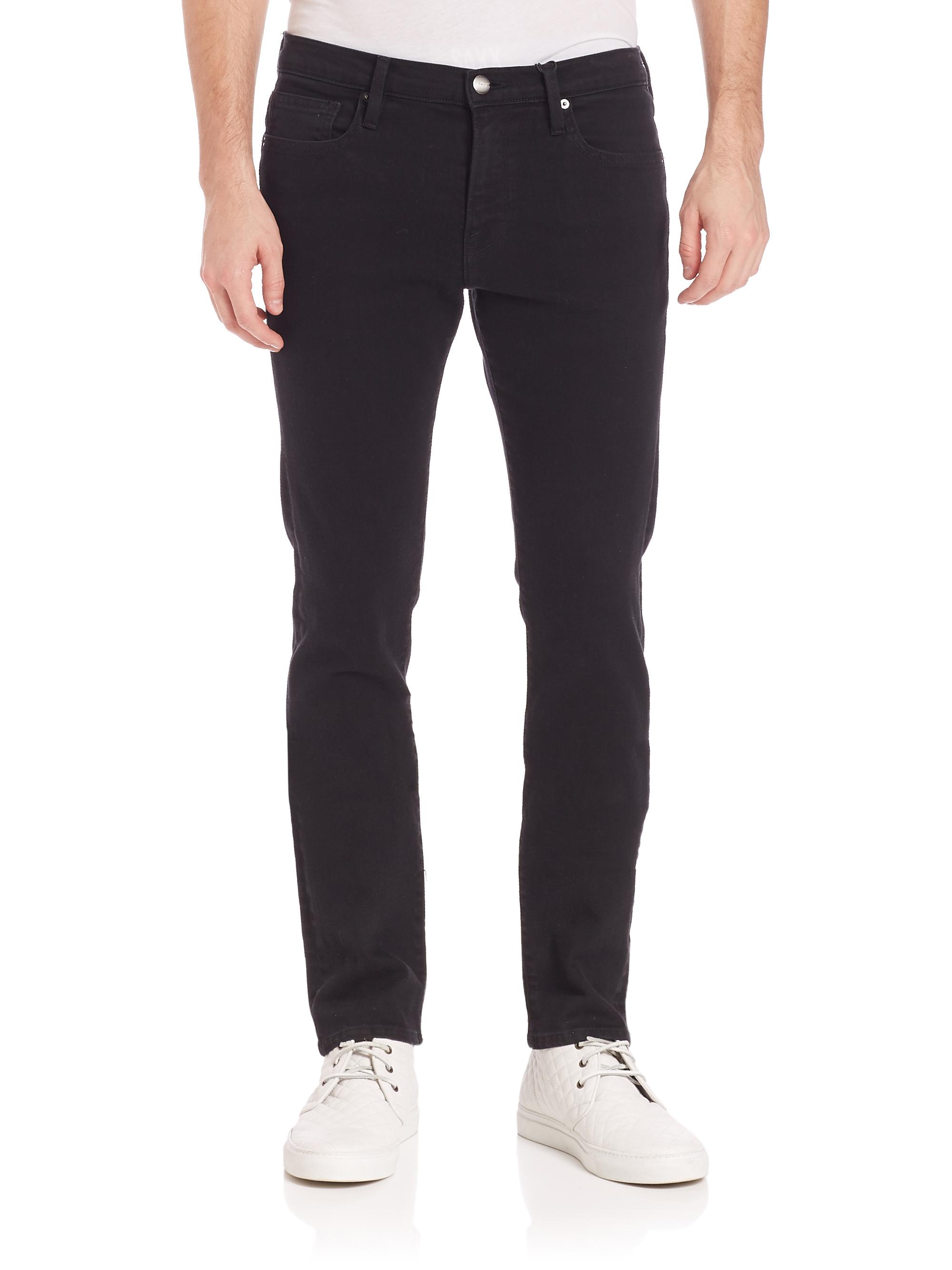 Saks Fifth Avenue L'Homme Skinny Jeans - Black