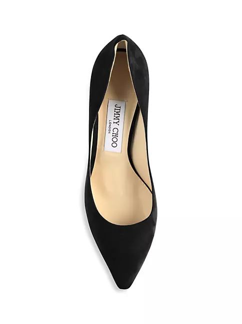 Black Suede Pointy Toe Pumps, Romy 100, Pre Fall 16
