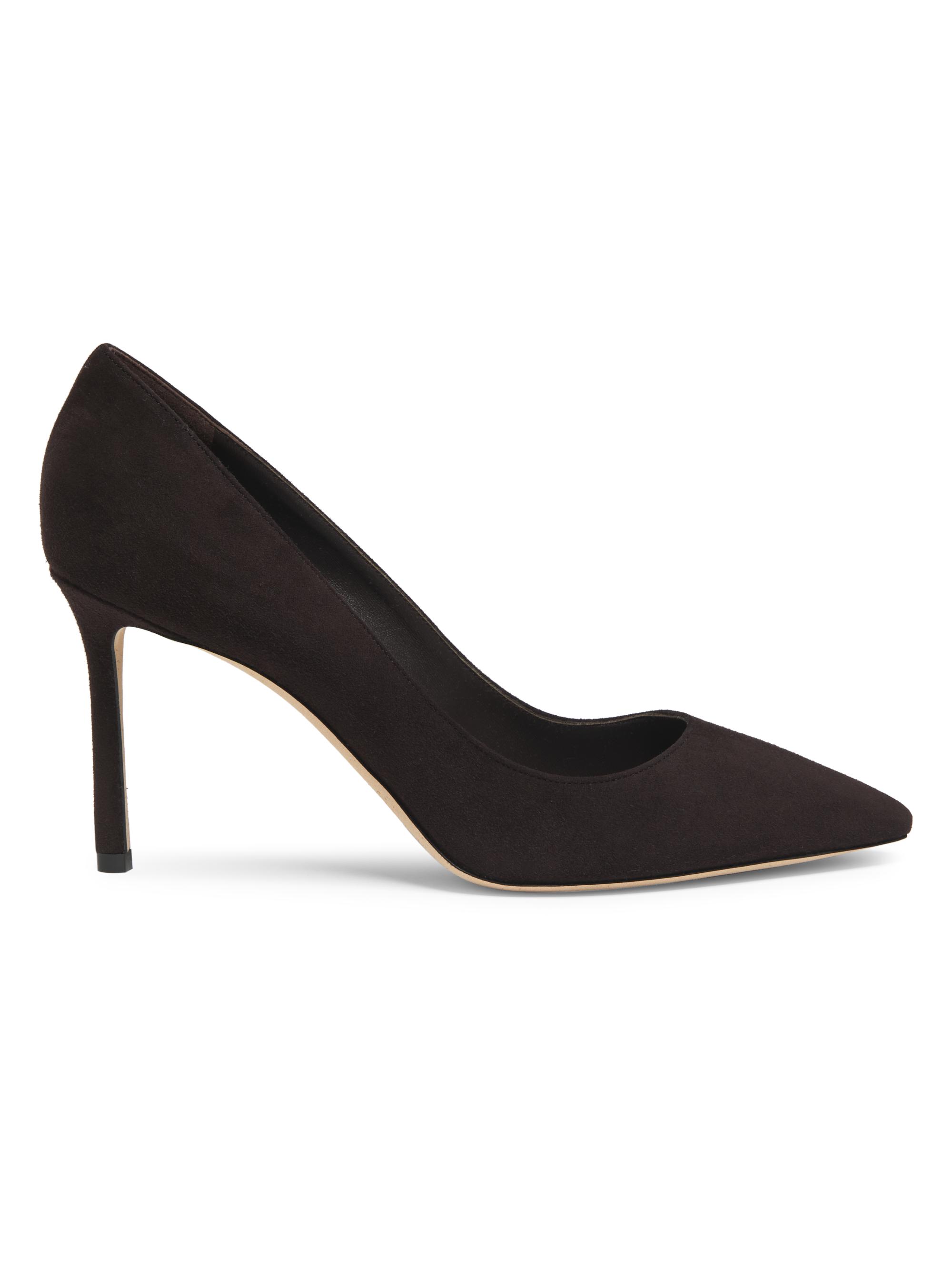 Jimmy Choo Women's Romy 85MM Suede Pumps - Coffee