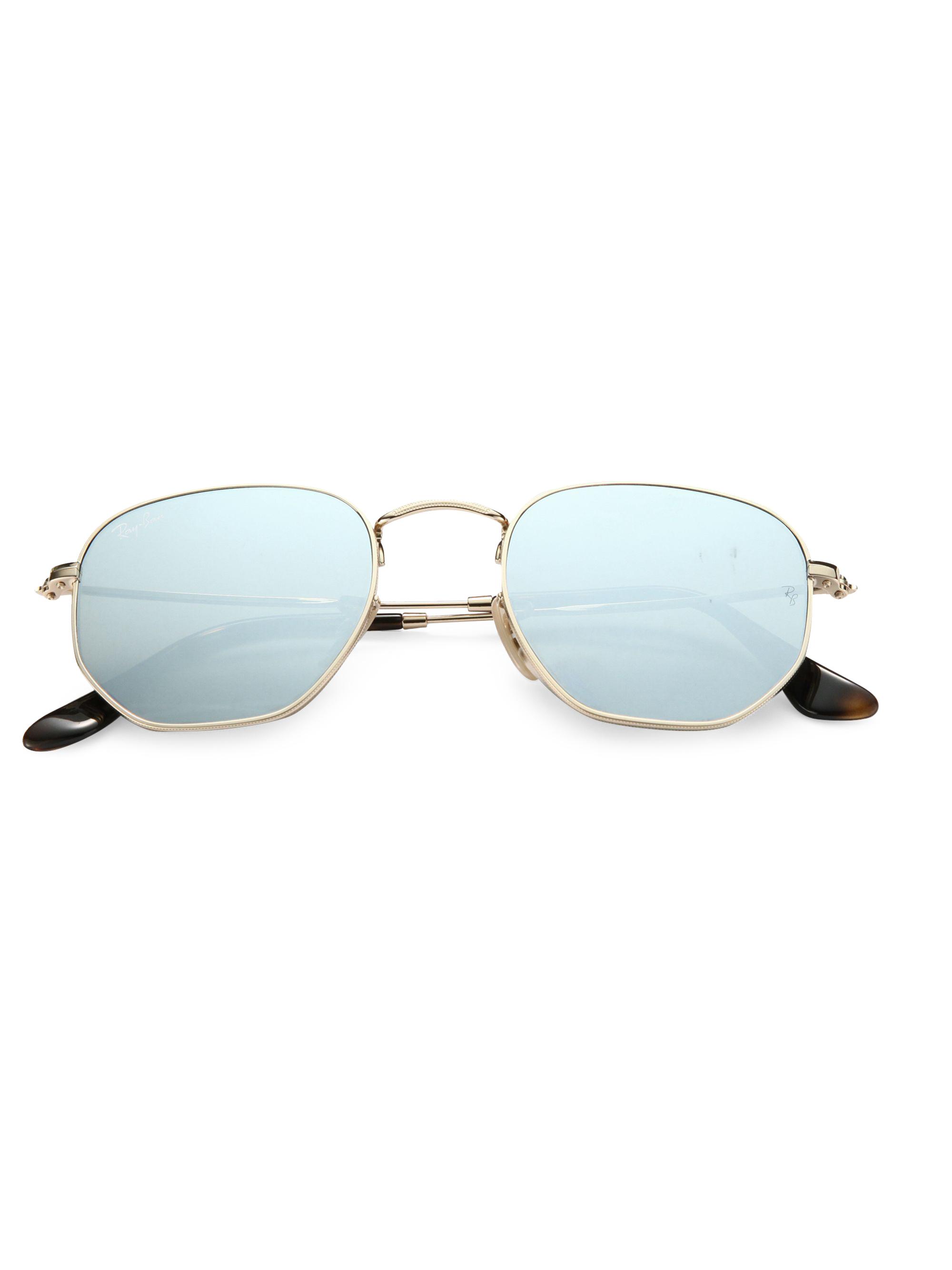 Ray-Ban Women's RB3548 51MM Hexagonal Sunglasses - Silver